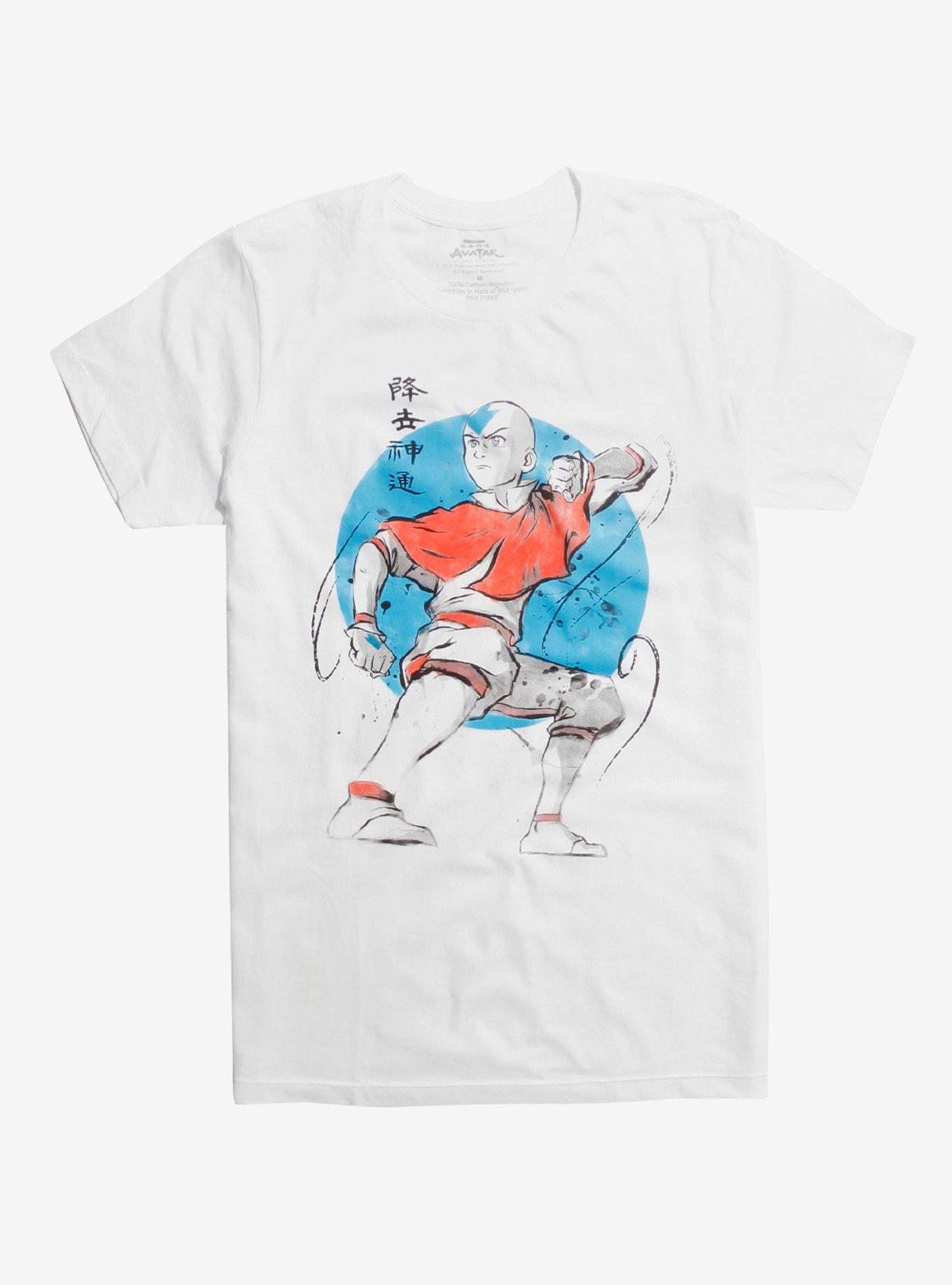 Avatar: The Last Airbender Aang Watercolor T-Shirt, WHITE, hi-res