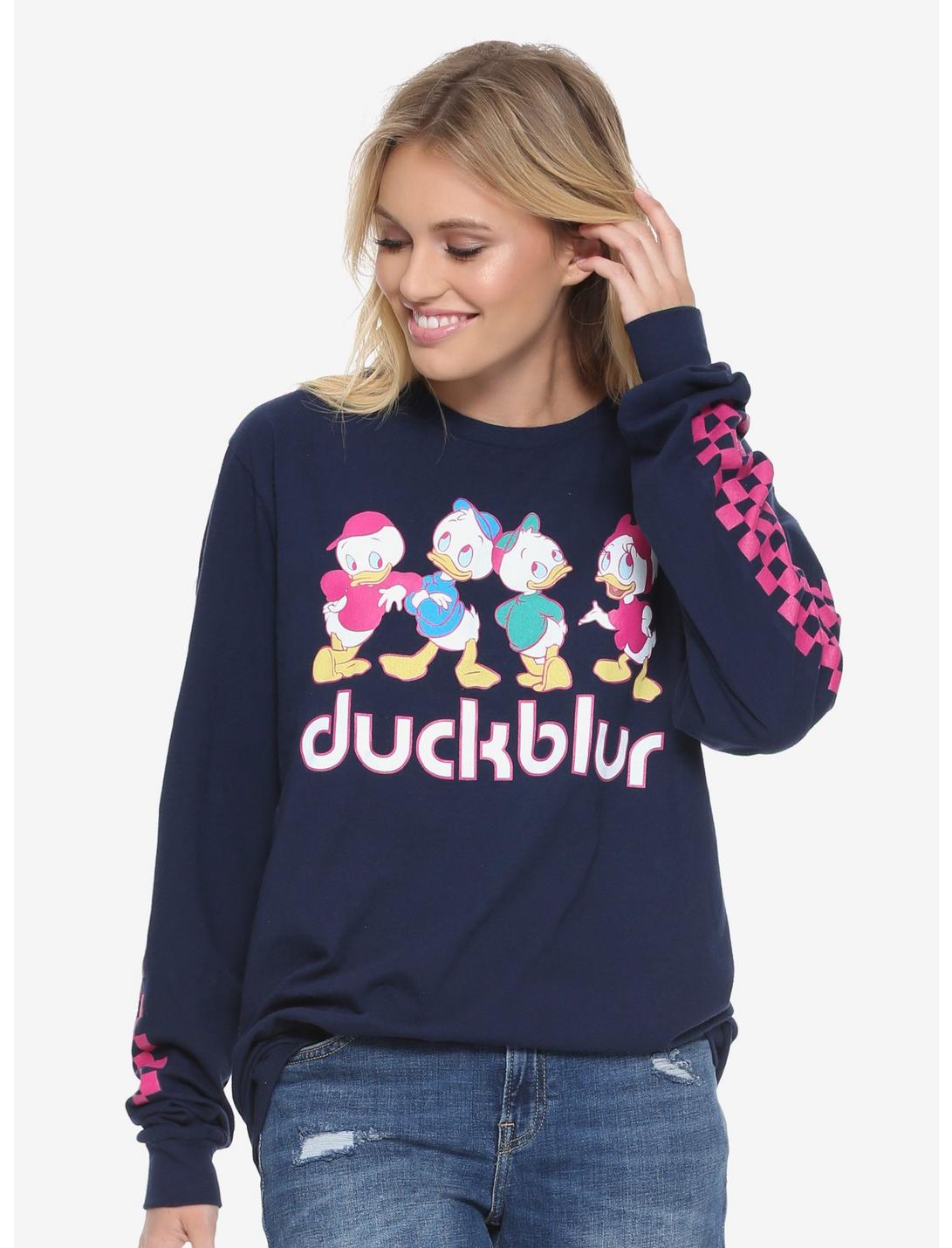 Disney DuckTales Duckblur Womens Long Sleeve Tee - BoxLunch Exclusive, NAVY, hi-res