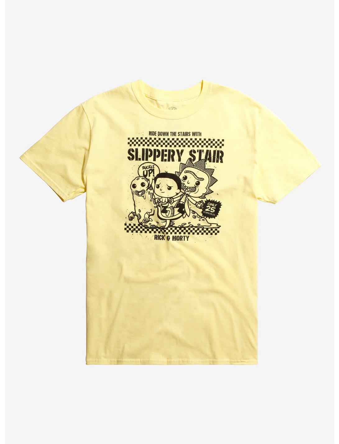 Funko Rick And Morty Slippery Stair T-Shirt, WHITE, hi-res