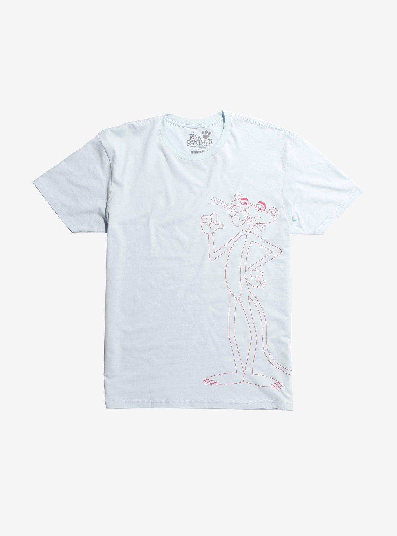 Pink Panther Pink Outline T-Shirt, LIGHT BLUE, hi-res