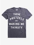 Seinfeld These Pretzels Are Making Me Thirsty T-Shirt, HEATHER BLUE, hi-res