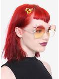 Orange & Yellow Lens Clear Butterfly Sunglasses, , hi-res