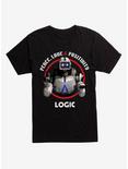Logic Peace Love & Positivity Robot T-Shirt, BLACK, hi-res
