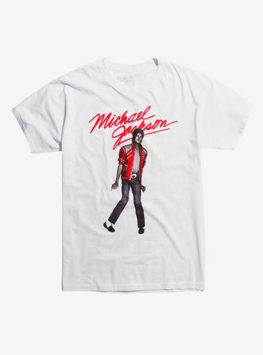 Rockoff Trade Michael Jackson Thriller White Red Suit T-Shirt Uomo