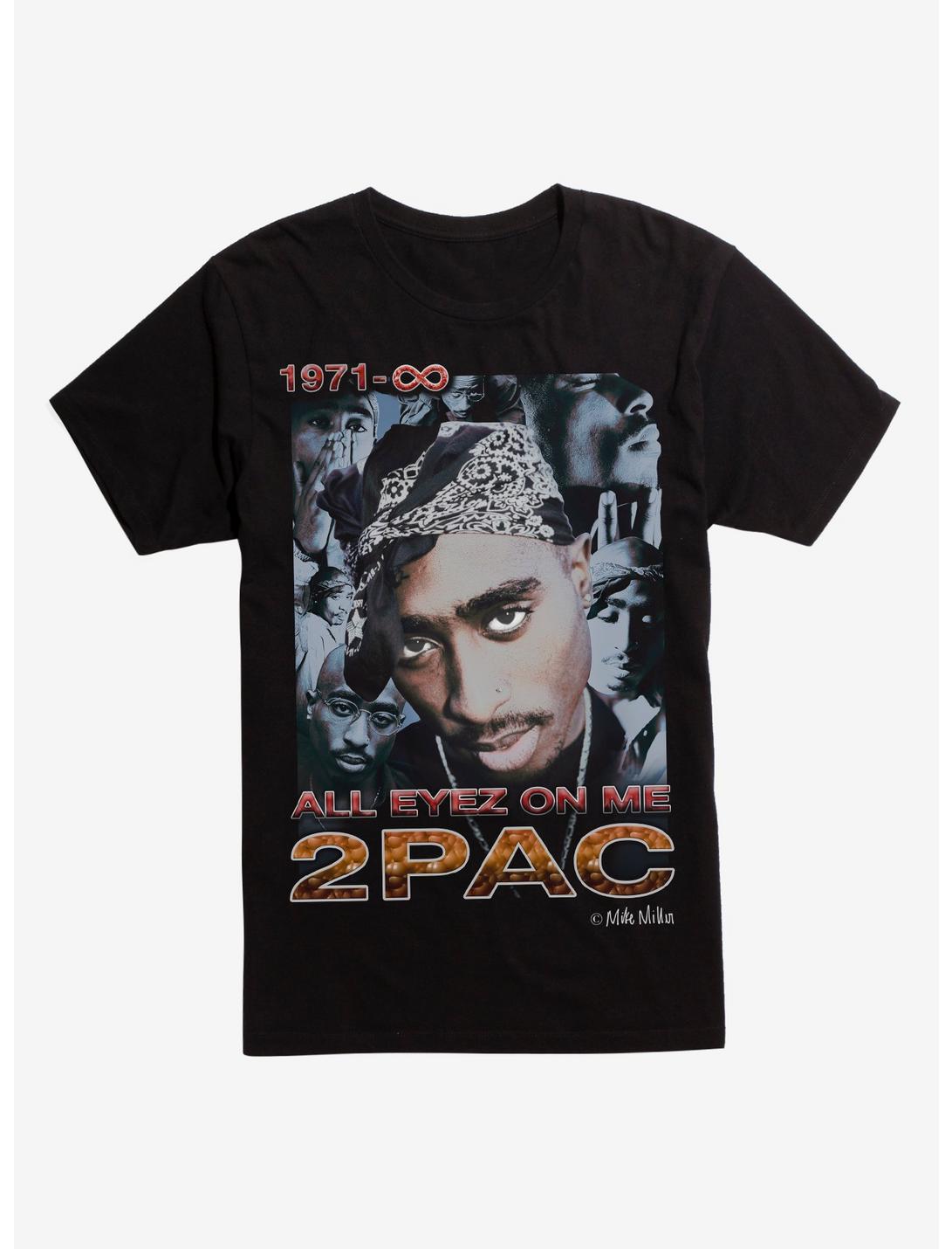 Tupac All Eyez On Me Collage T-Shirt, BLACK, hi-res