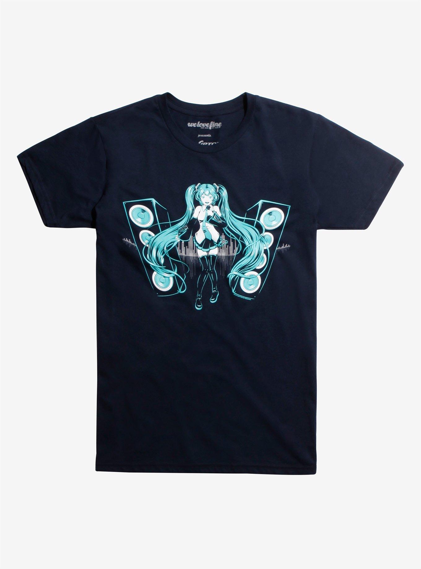 Hatsune Miku Speakers T-Shirt, BLACK, hi-res