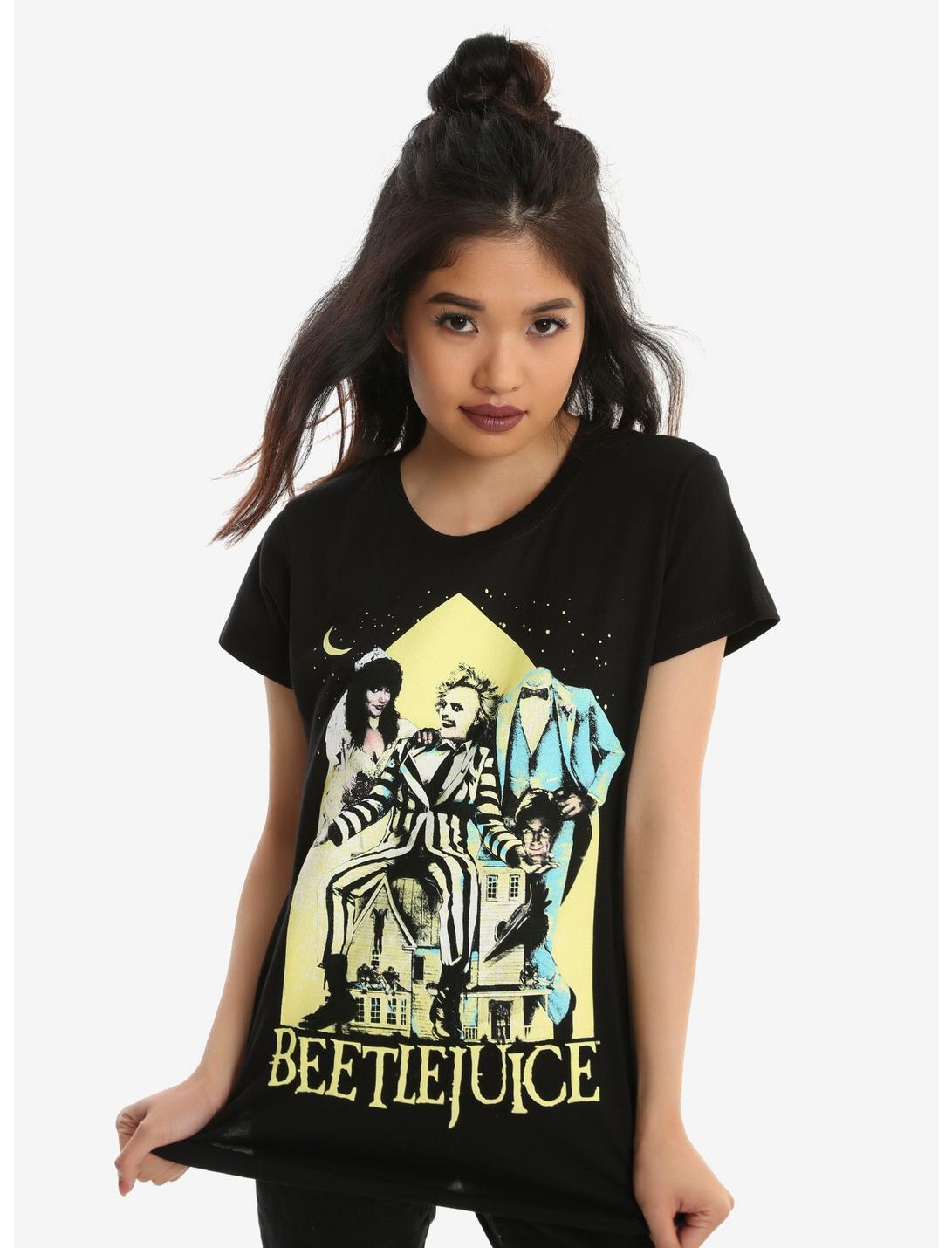 Beetlejuice Poster Girls T-Shirt, BURGUNDY, hi-res