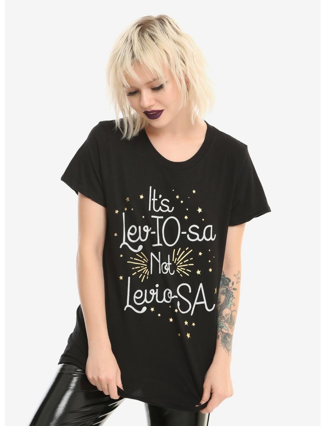 Harry Potter Leviosa Foil Girls T-Shirt, BLACK, hi-res