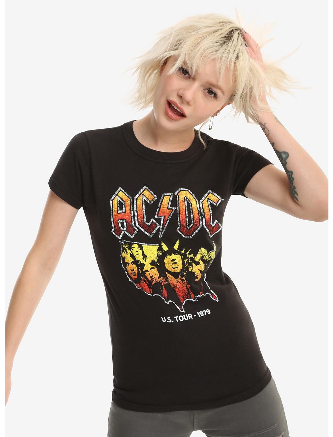 AC/DC U.S. Tour 1979 Girls T-Shirt, BLACK, hi-res