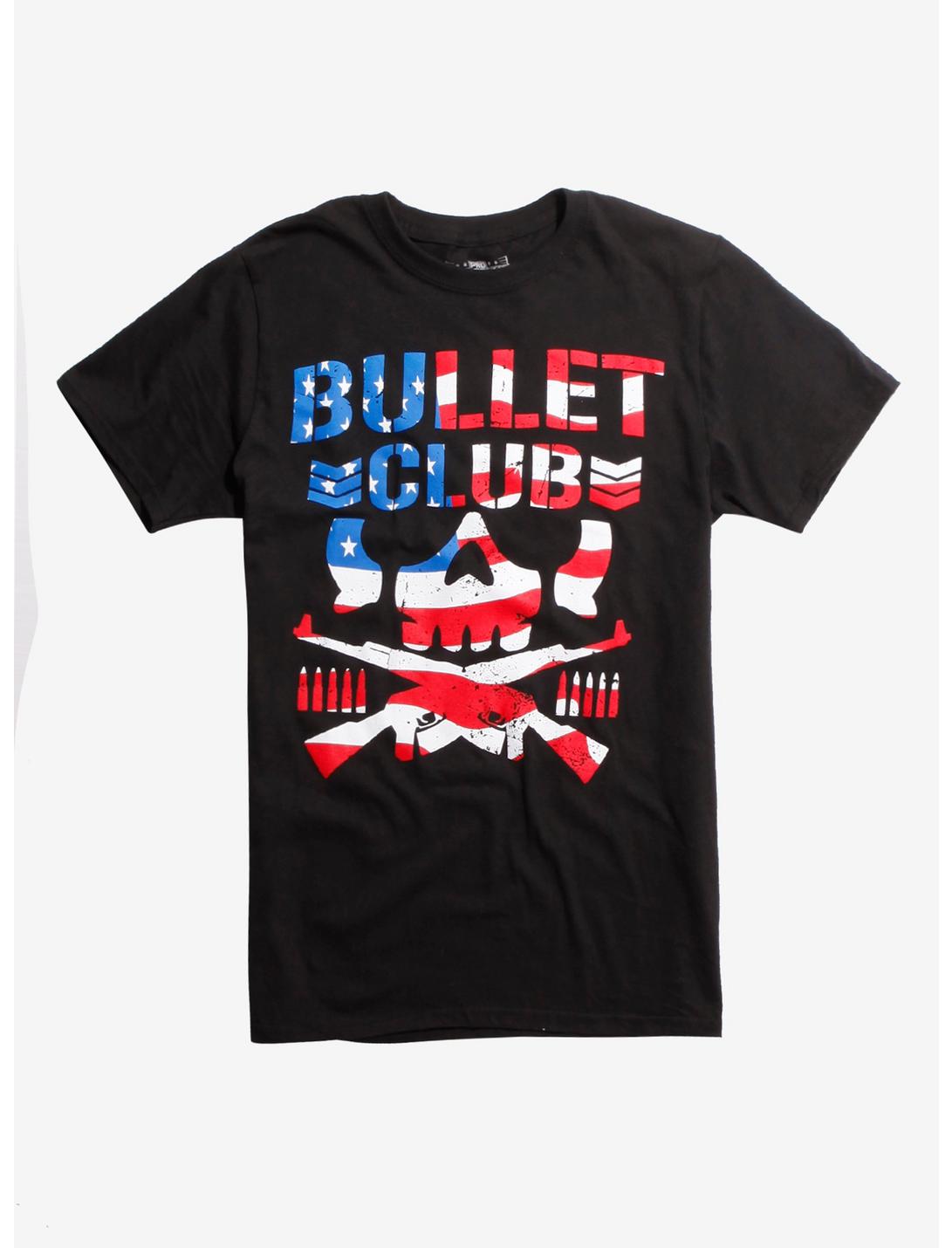 New Japan Pro-Wrestling Bullet Club USA Logo T-Shirt, BLACK, hi-res