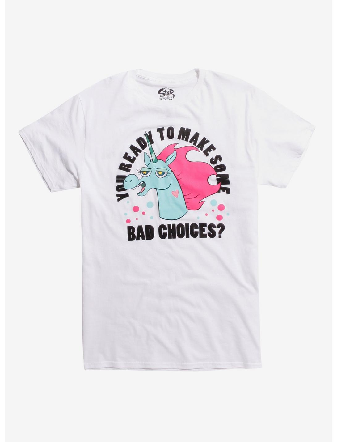 Star Vs. The Forces Of Evil Pony Head Bad Choices T-Shirt, WHITE, hi-res