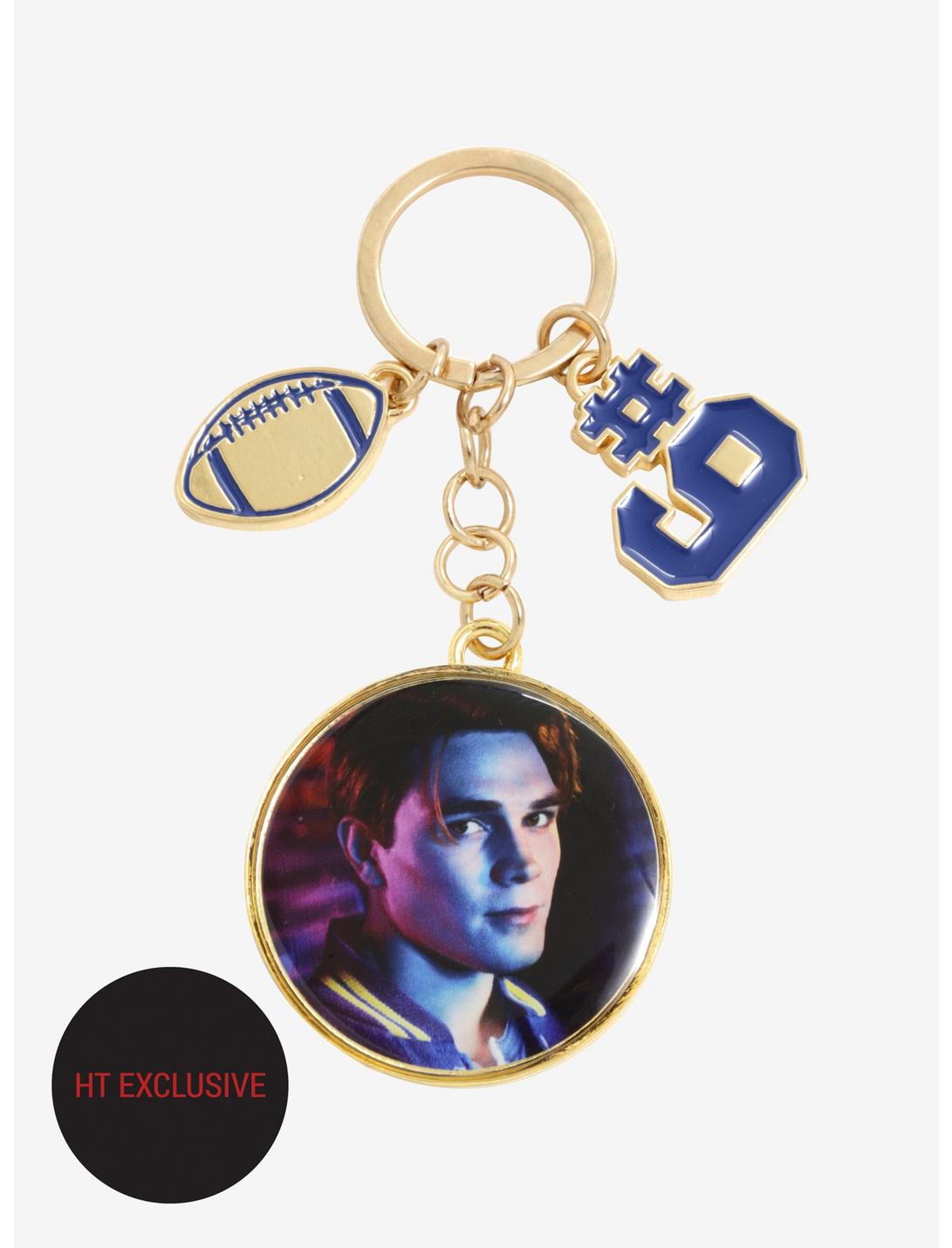 Riverdale Archie Football Charm Key Chain Hot Topic Exclusive, , hi-res