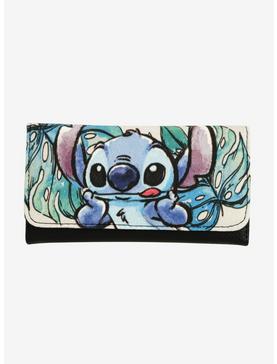 Loungefly Disney Lilo & Stitch Canvas Watercolor Flap Wallet, , hi-res