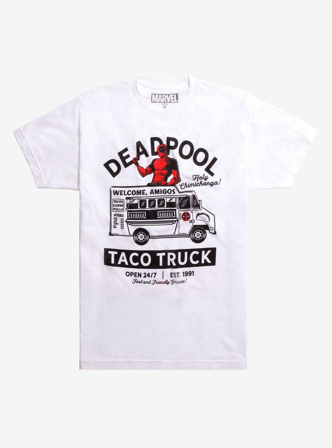 Marvel Deadpool Taco Truck T-Shirt, WHITE, hi-res