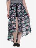 Tropical Maxi Skirt & Short Set Plus Size, BLUE, hi-res