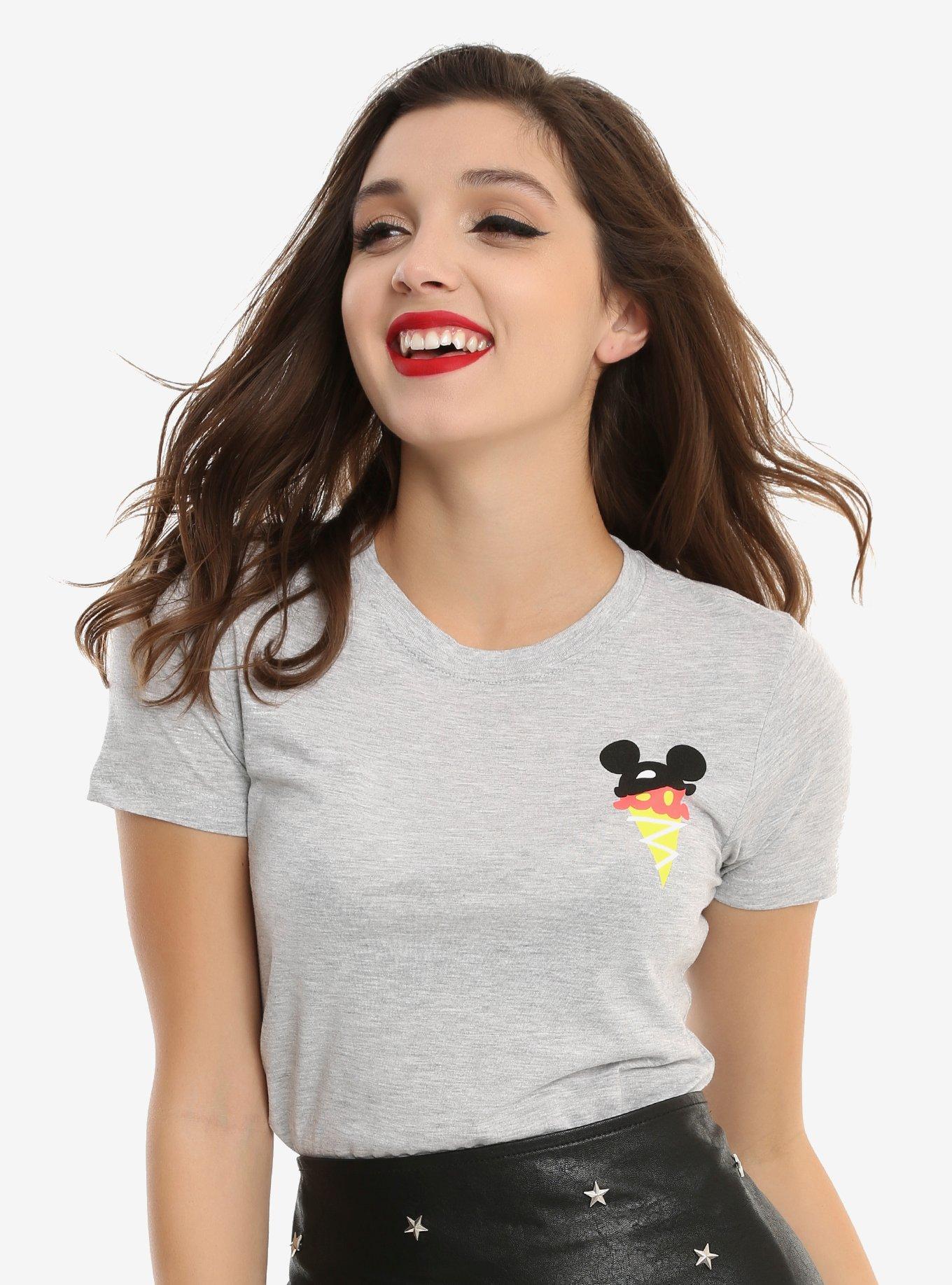 Disney Mickey Mouse Ears Ice Cream Girls T-Shirt, GREY, hi-res