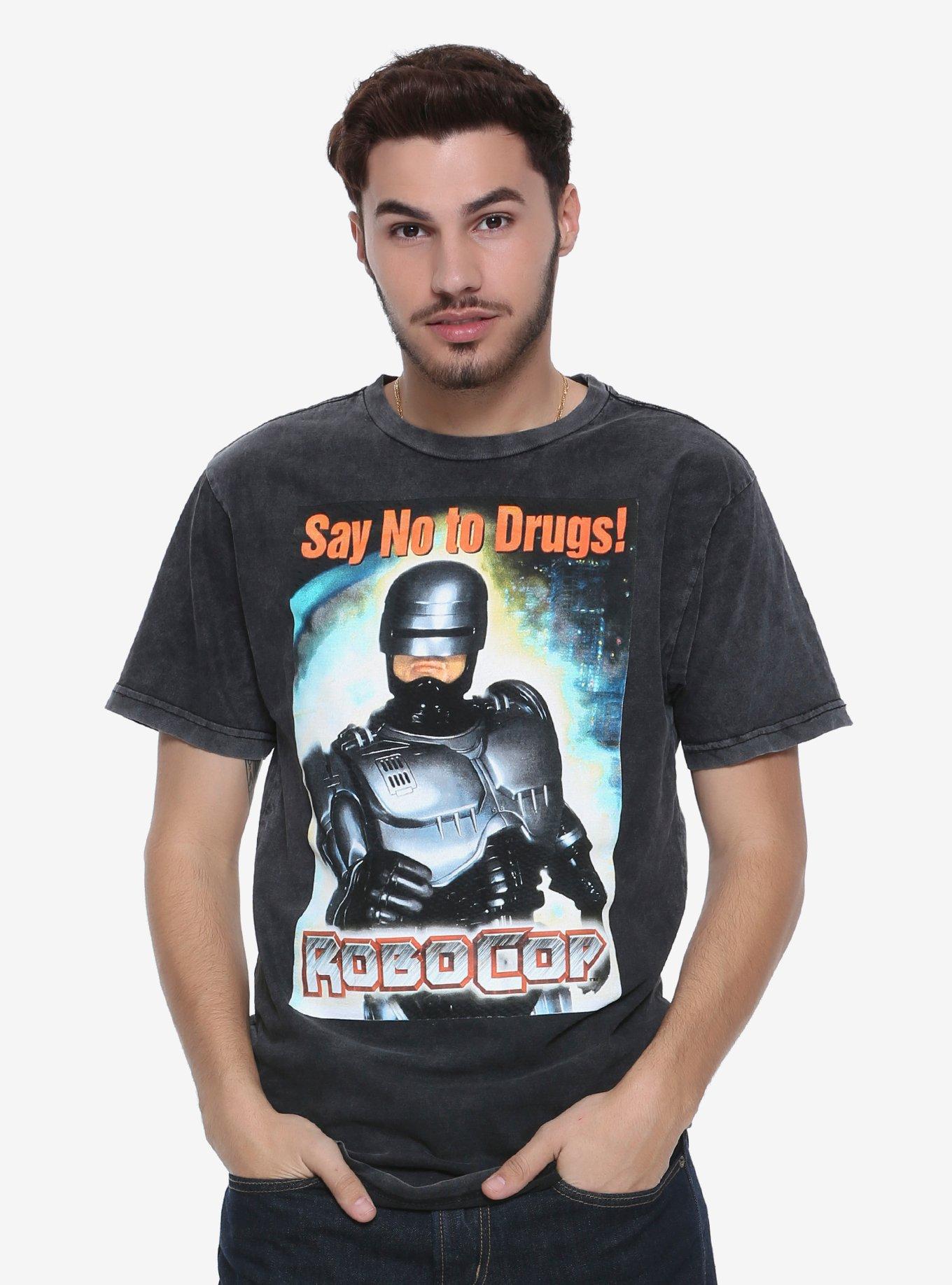 Robocop Say No To Drugs T-Shirt, BLACK, hi-res