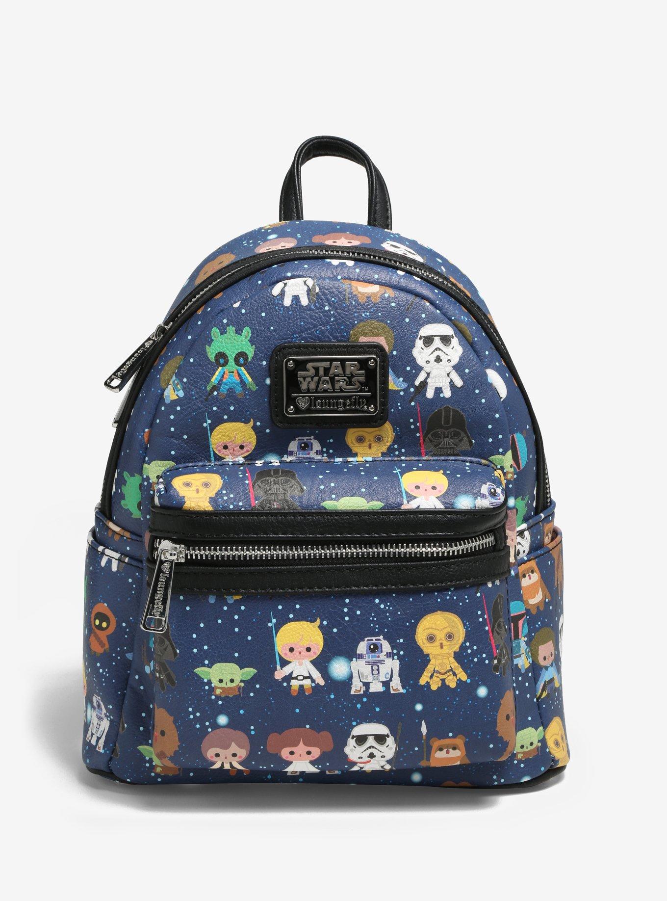 thumbnail image 2 of Loungefly Star Wars Kawaii Character Purse Wallet – R2-D2 & Lady Design, Faux Leather Clutch 2 of 6
