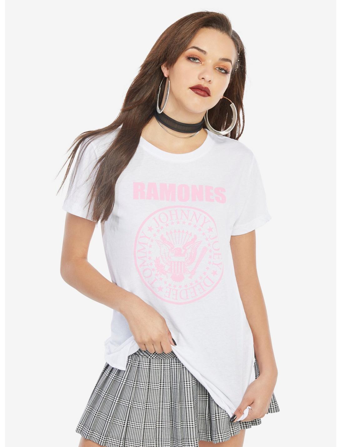 Ramones Pink Seal Girls T-Shirt, WHITE, hi-res