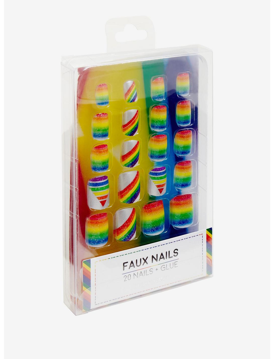 Blackheart Beauty Rainbow Pride Faux Nails, , hi-res