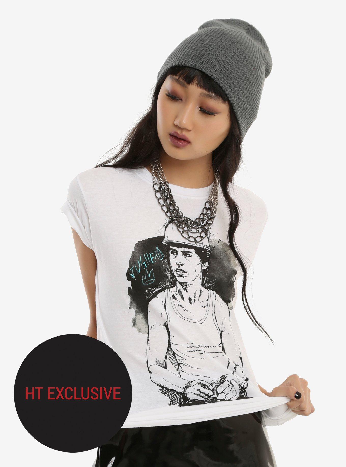Riverdale Jughead Hard Hat Girls T-Shirt Hot Topic Exclusive, WHITE, hi-res