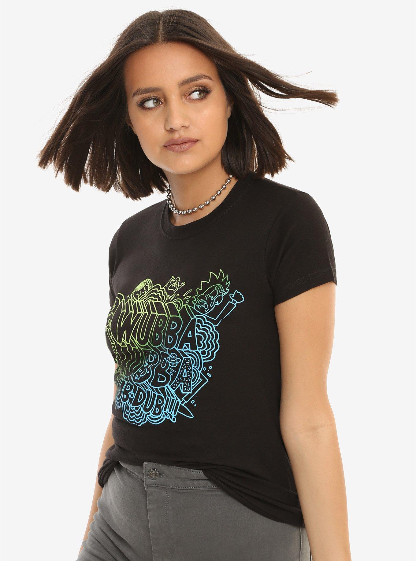 Rick And Morty Wubba-Lubba Dub-Dub Girls T-Shirt, BLACK, hi-res