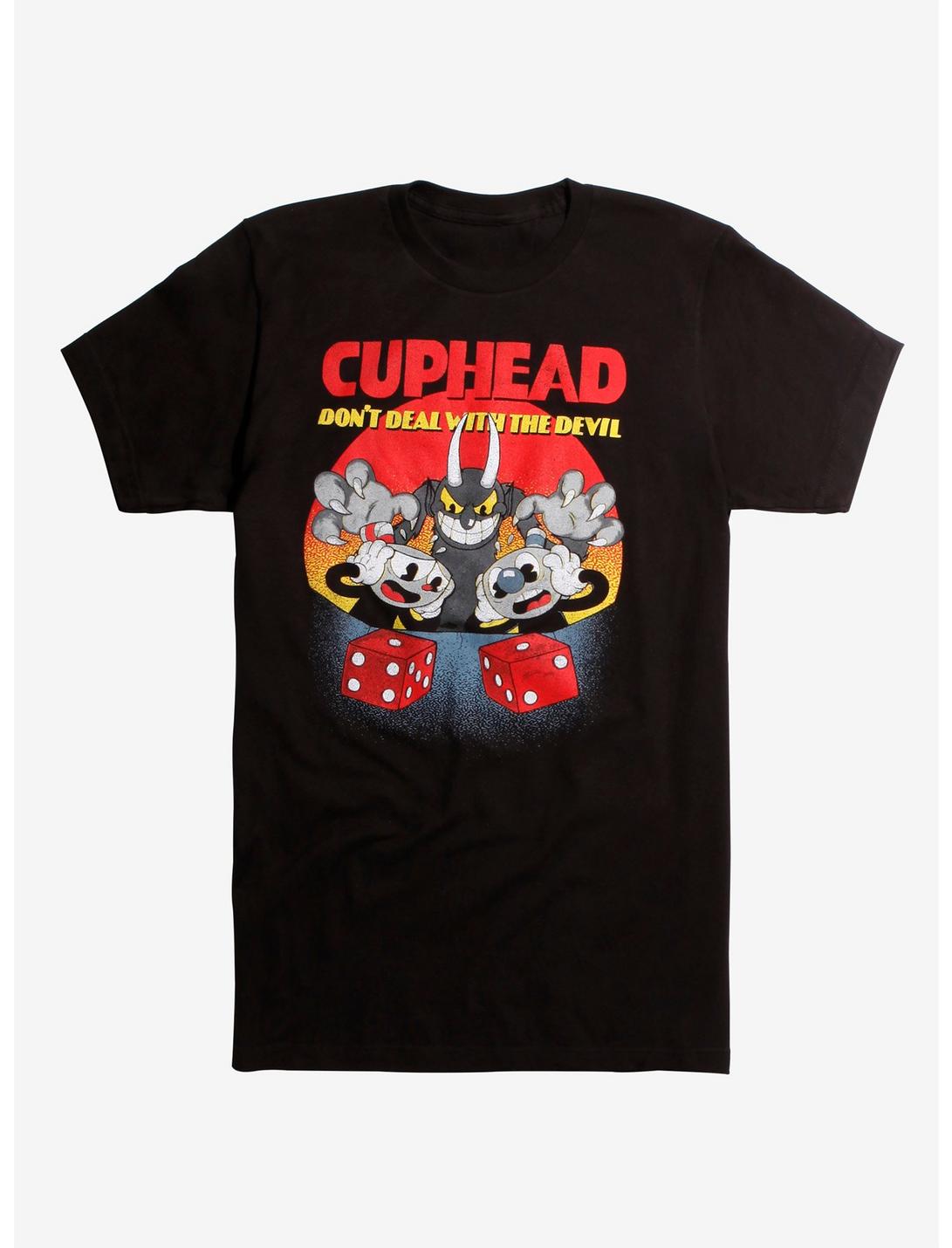 Cuphead Don't Deal With The Devil T-Shirt, BLACK, hi-res