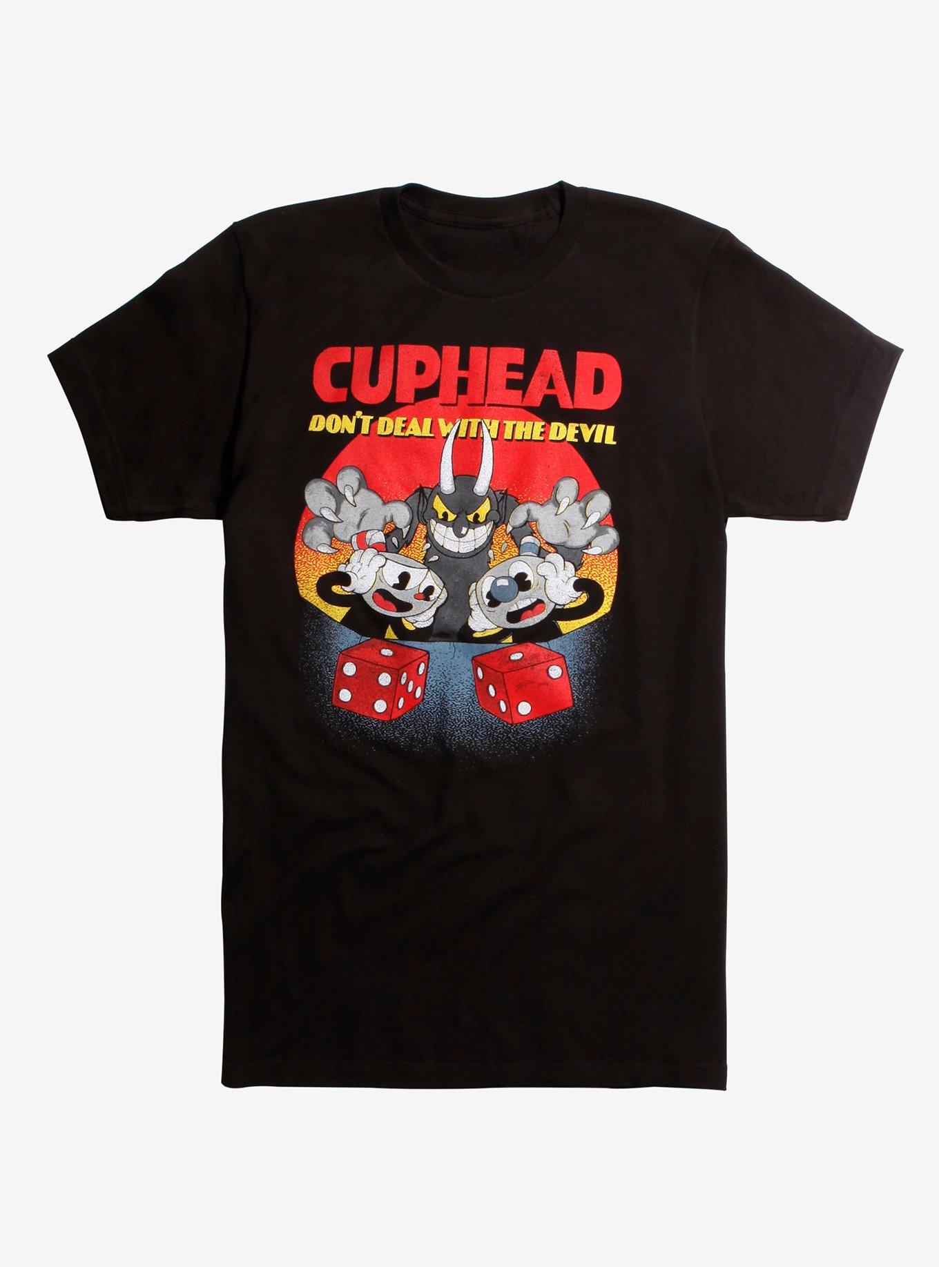 Cuphead Don't Deal With The Devil T-Shirt, BLACK, hi-res