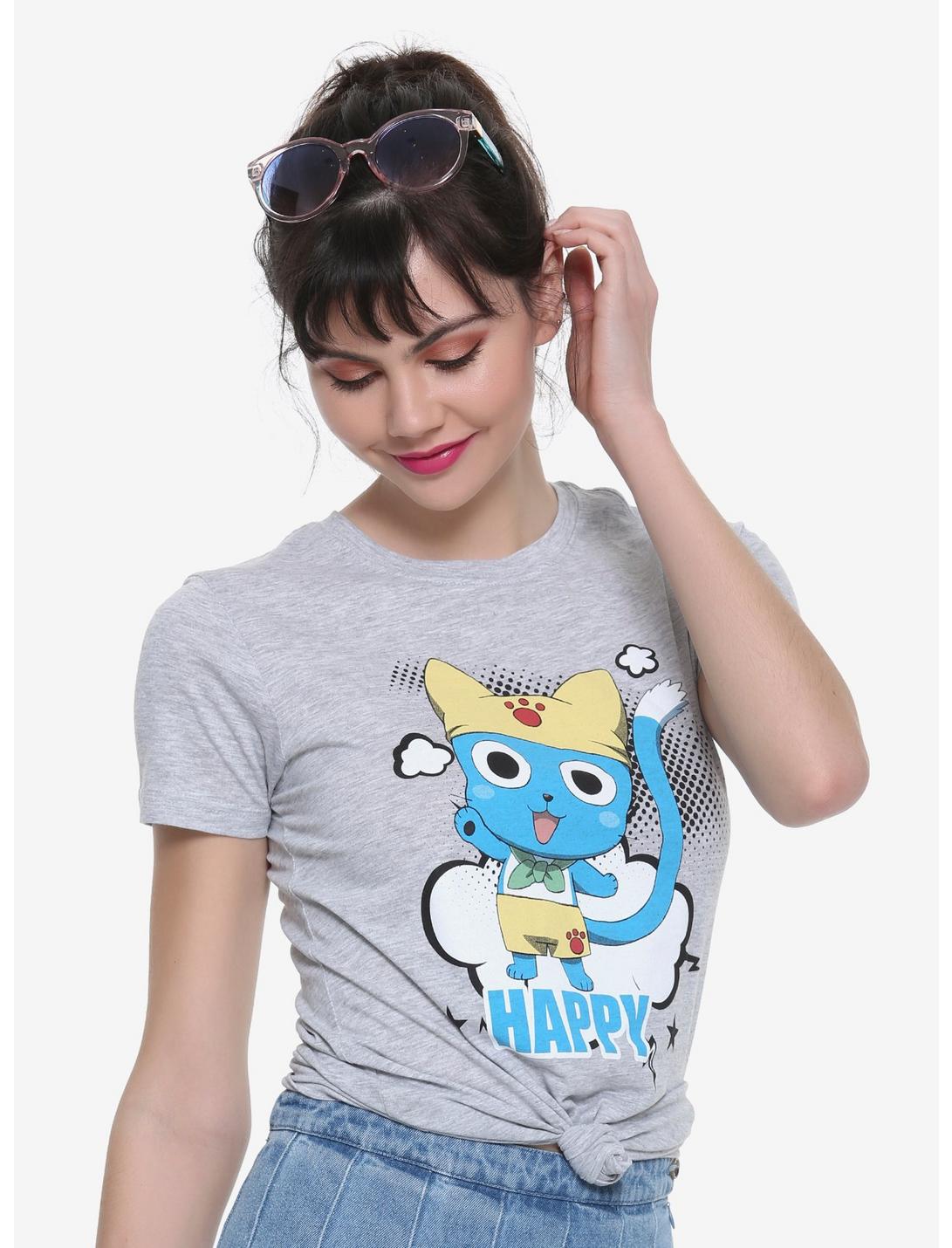 Fairy Tail Happy Cloud Girls T-Shirt, GREY, hi-res