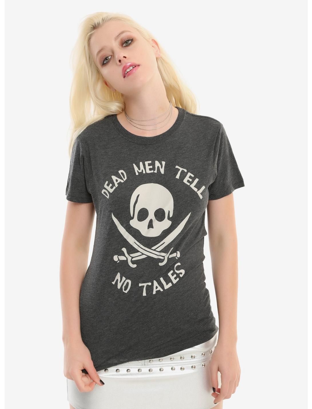 Pirates Of The Caribbean: Dead Men Tell No Tales Jolly Roger Girls T-Shirt, GREY, hi-res