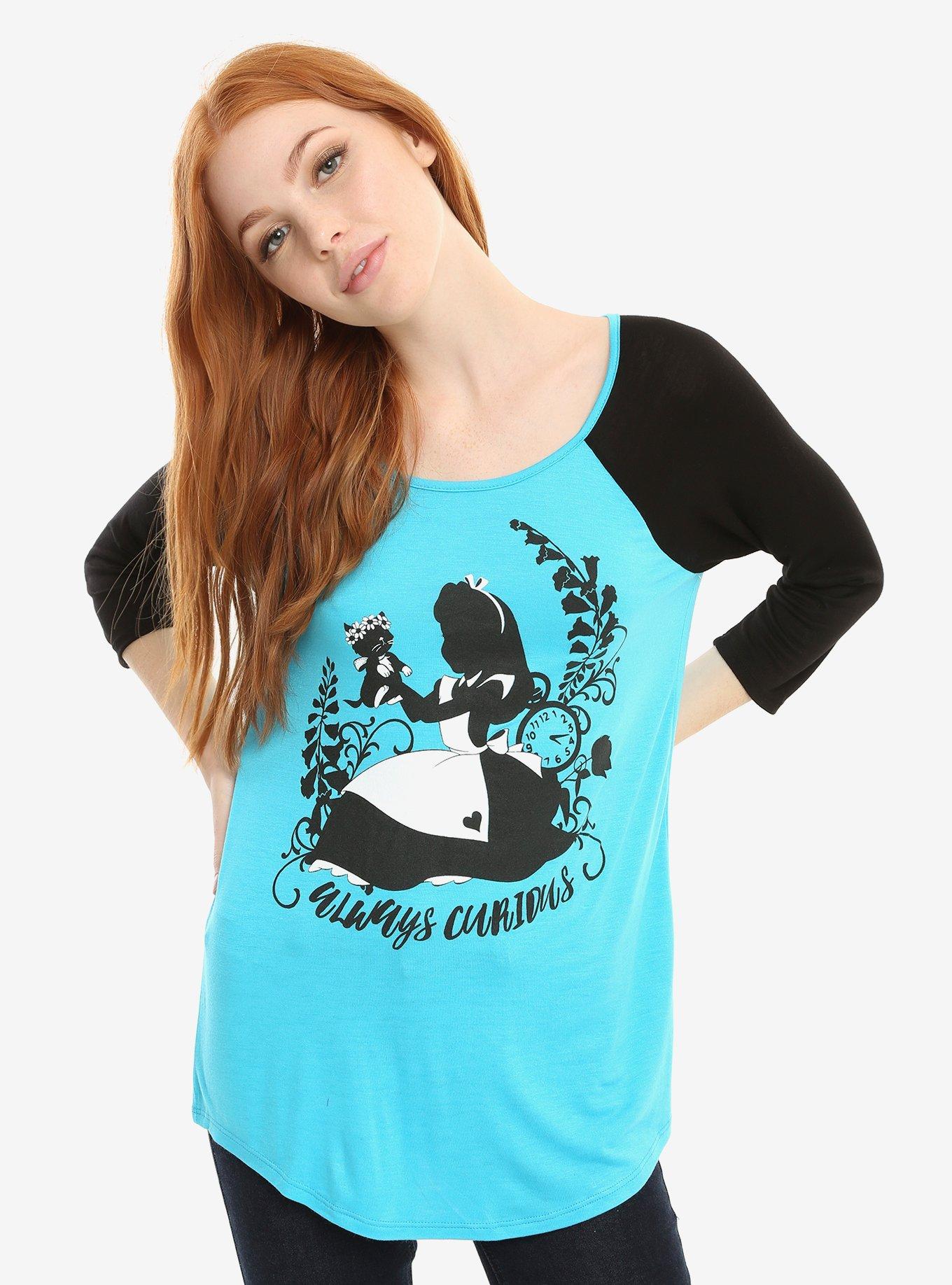 Disney Alice In Wonderland Always Curious Raglan, MULTI, hi-res