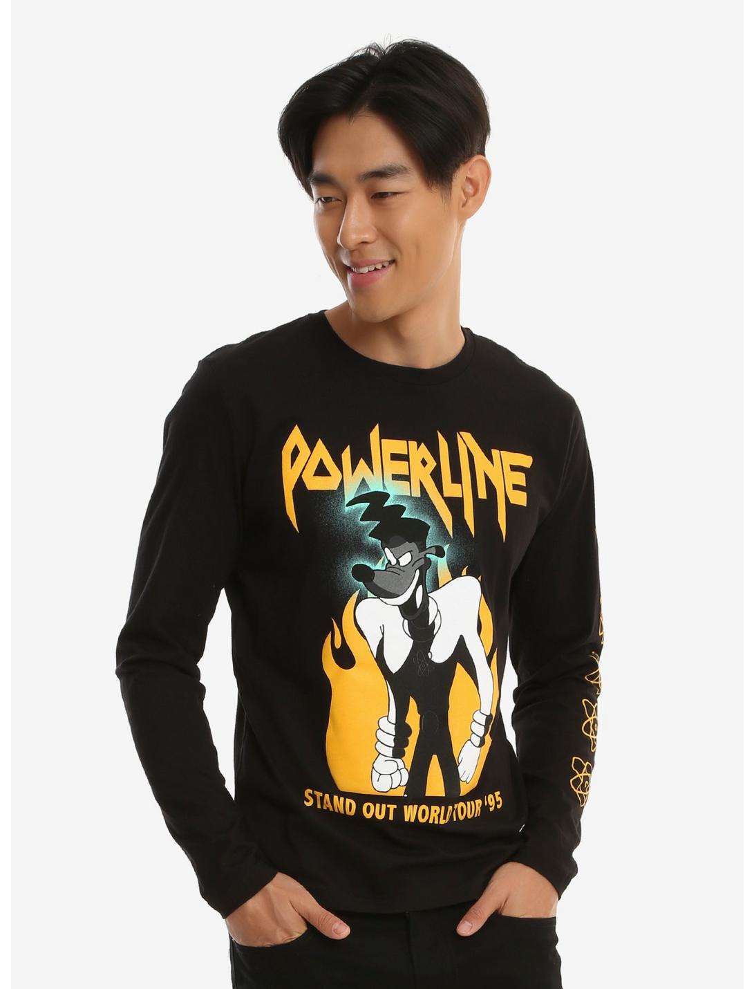 Disney A Goofy Movie Powerline Stand Out Long Sleeve T-Shirt - BoxLunch Exclusive, BLACK, hi-res