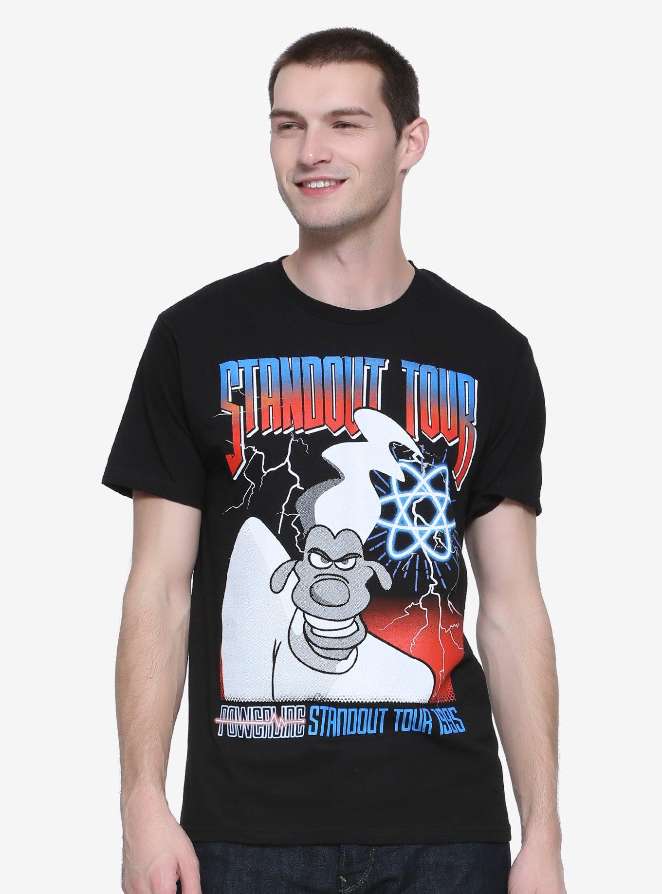 Disney A Goofy Movie Powerline Stand Out Tour T-Shirt - BoxLunch Exclusive, BLACK, hi-res