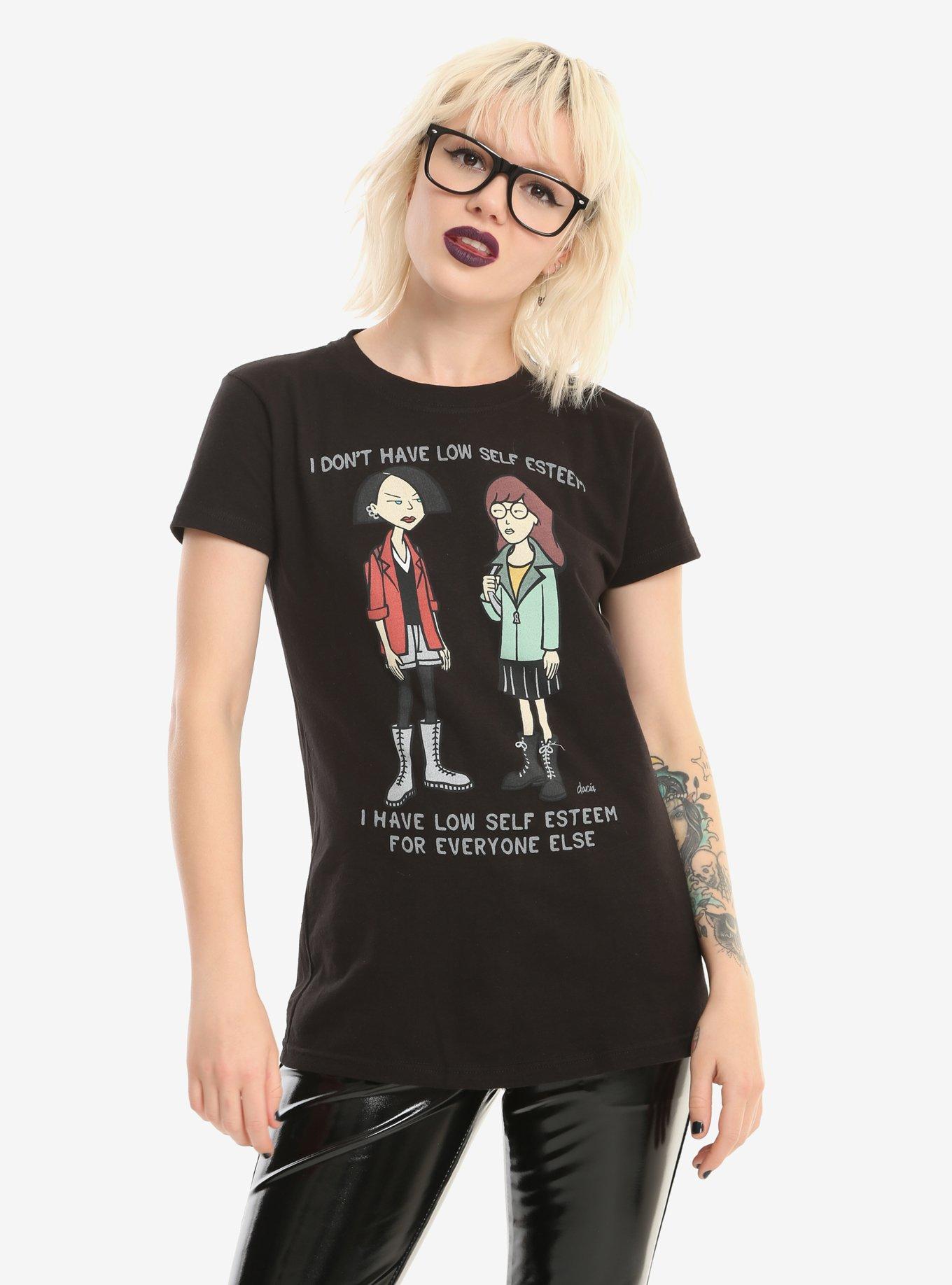 Daria Low Self-Esteem Girls T-Shirt, BLACK, hi-res