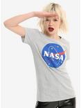 NASA Logo Girls T-Shirt, GREY, hi-res
