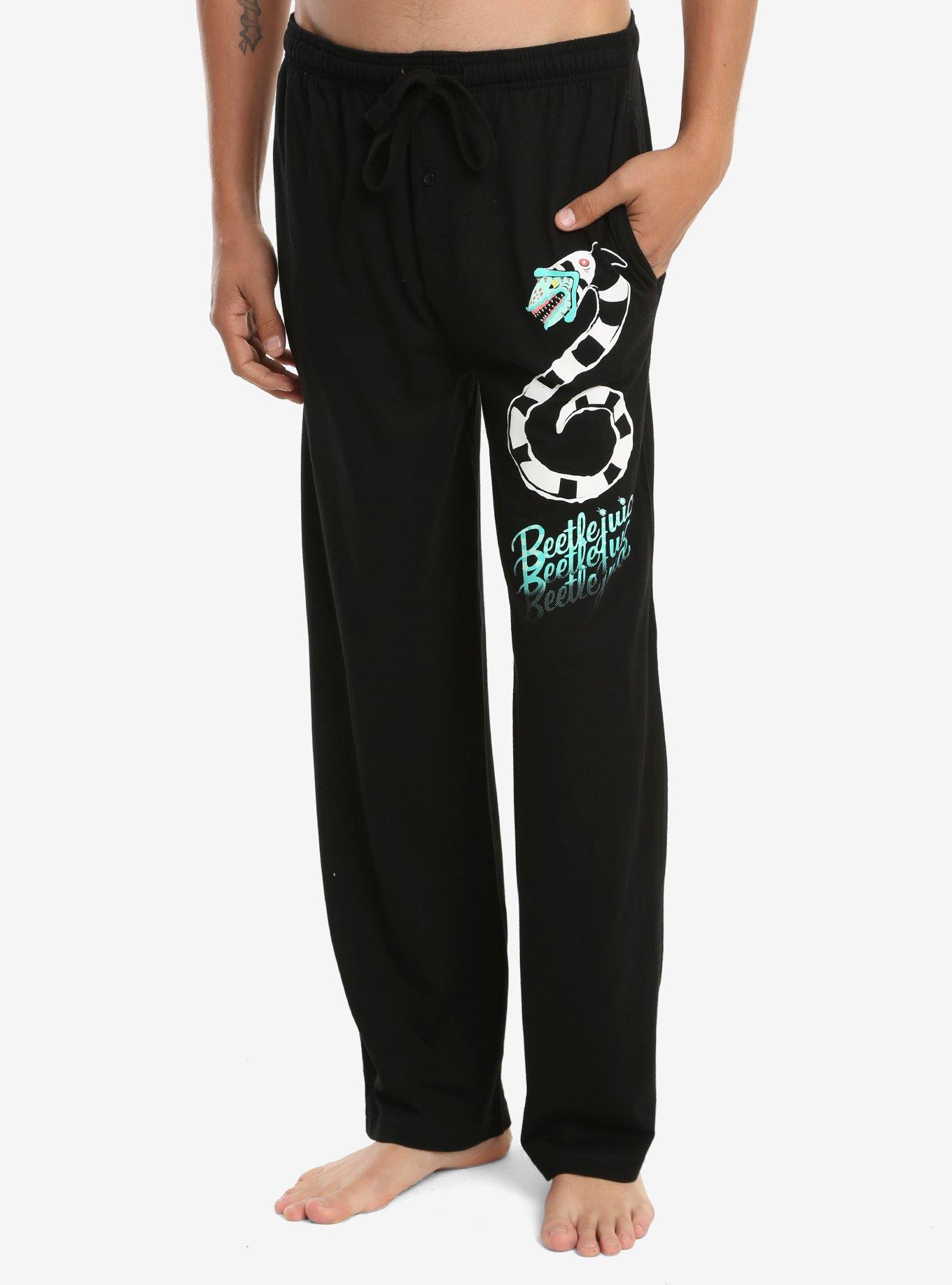 Beetlejuice Sandworm Guys Pajama Pants, BLACK, hi-res