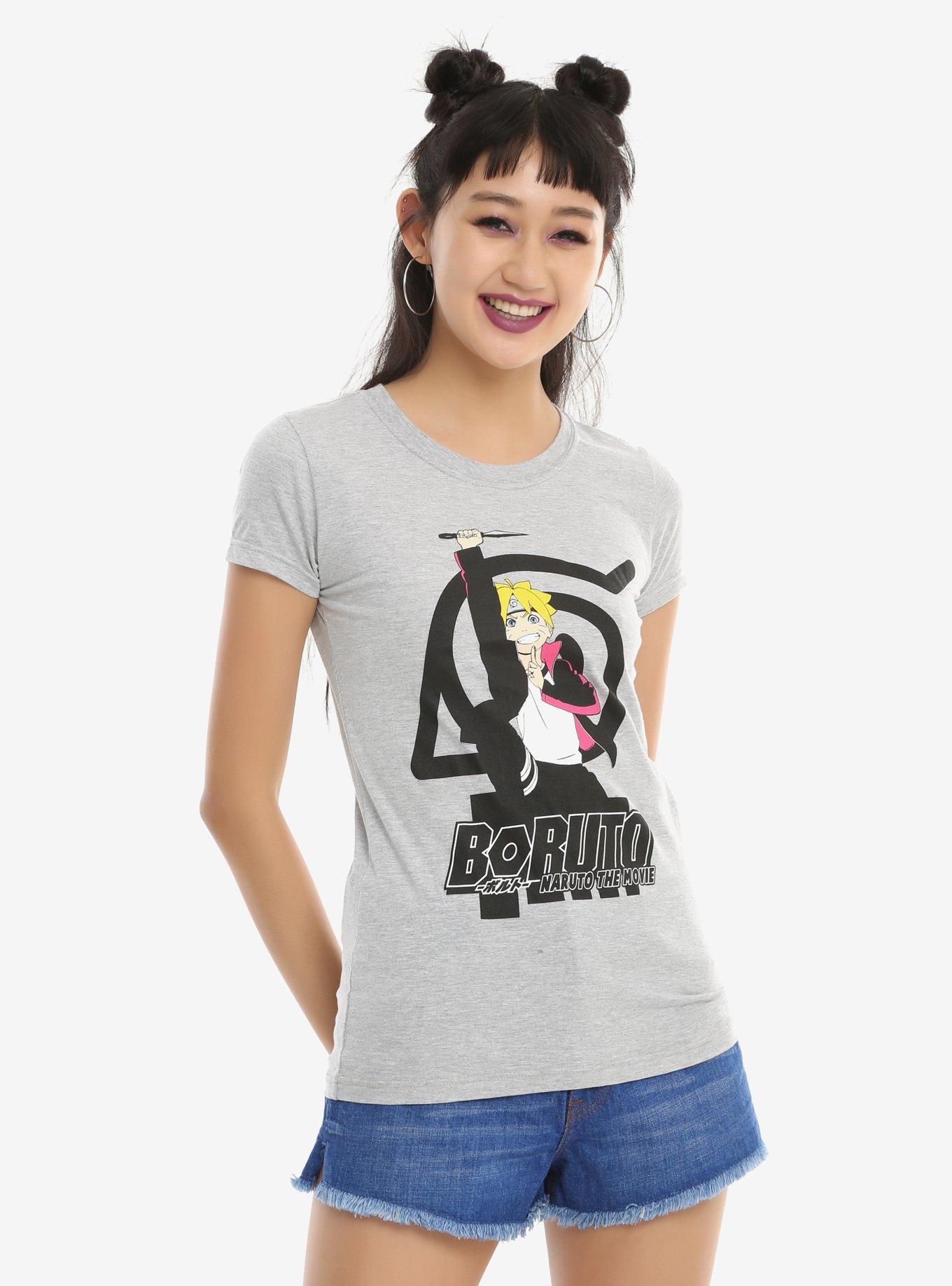 Boruto: Naruto The Movie Girls T-Shirt, GREY, hi-res