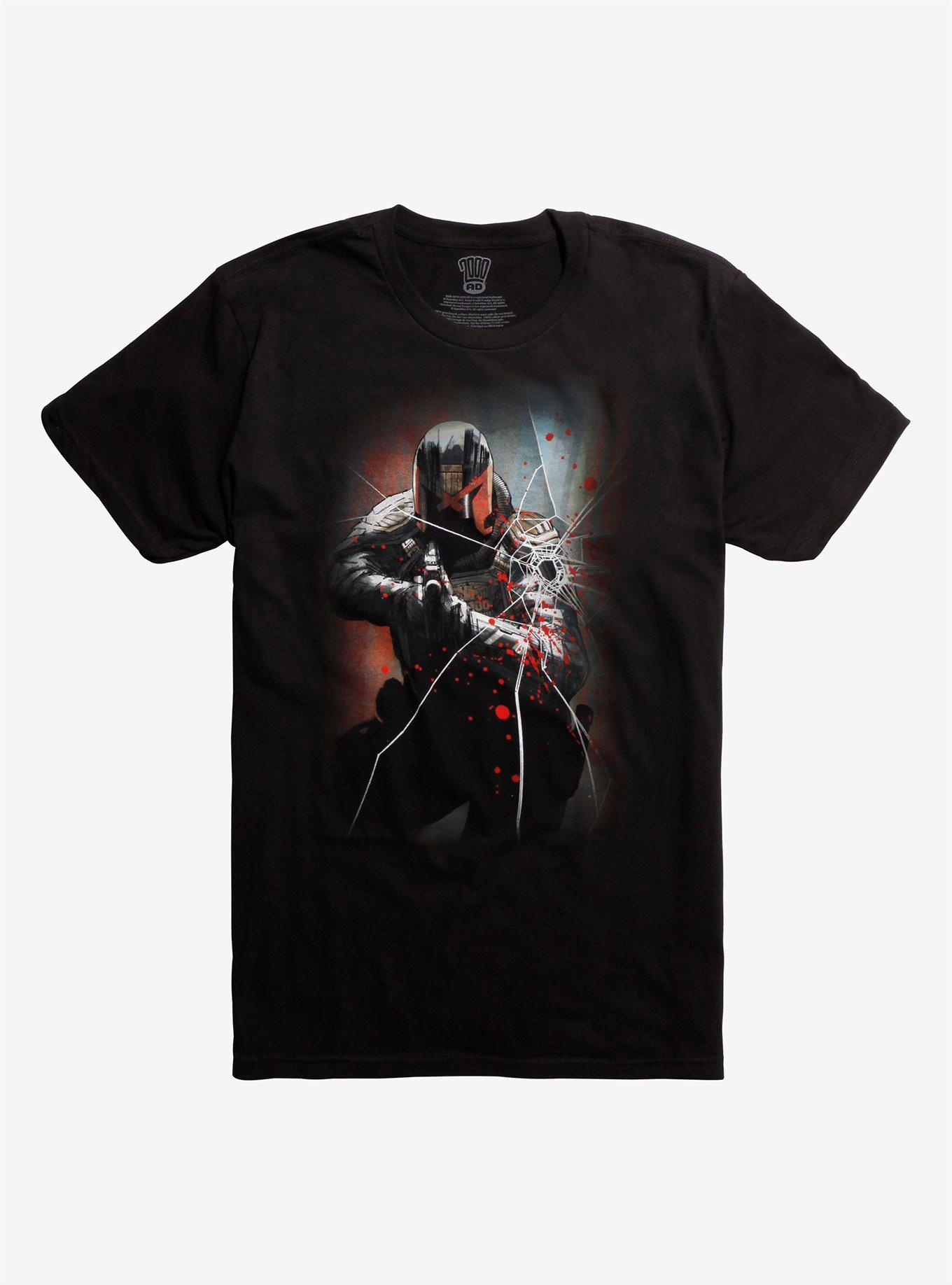 Judge Dredd Gunshot T-Shirt, BLACK, hi-res