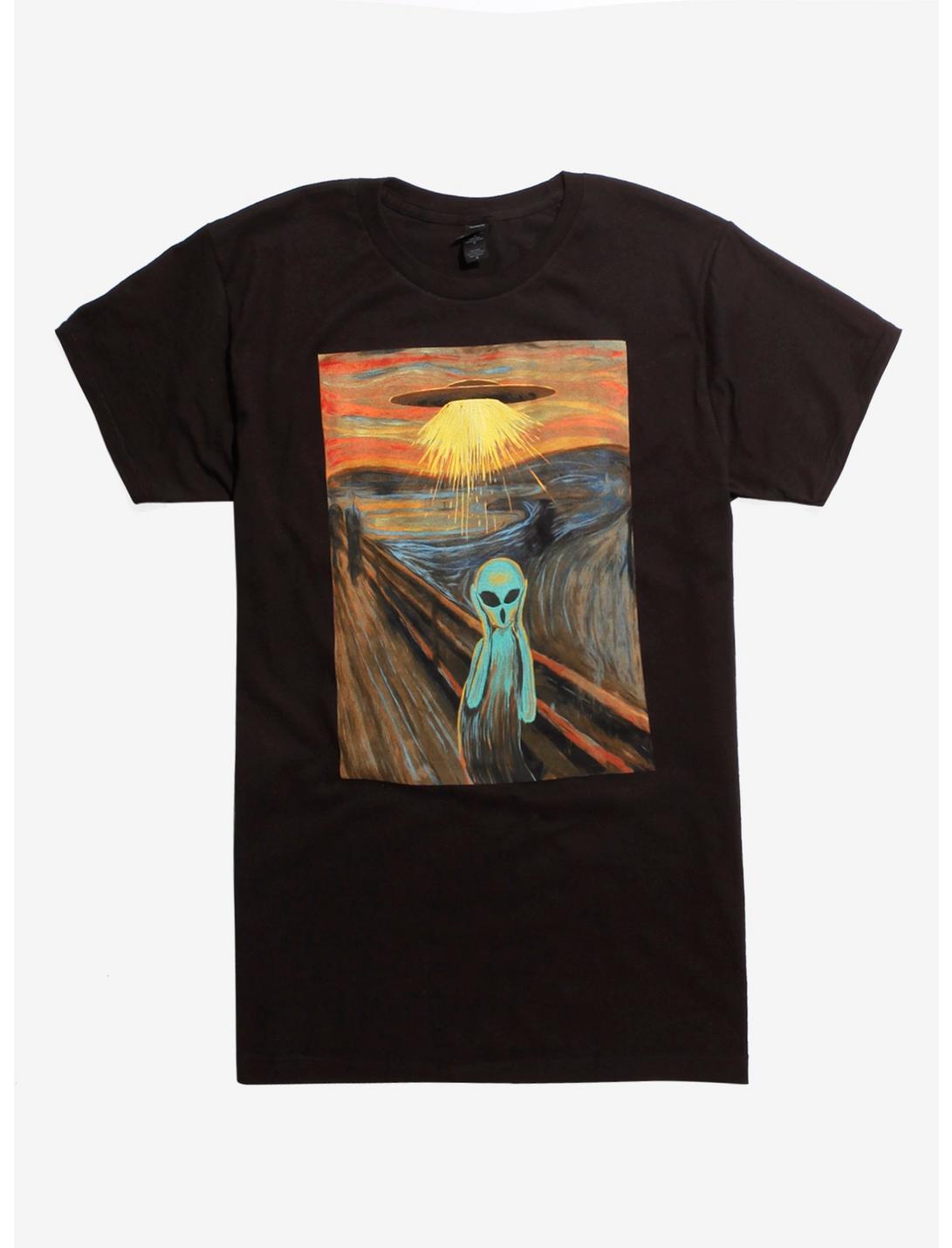 Alien Scream Painting T-Shirt, BLACK, hi-res