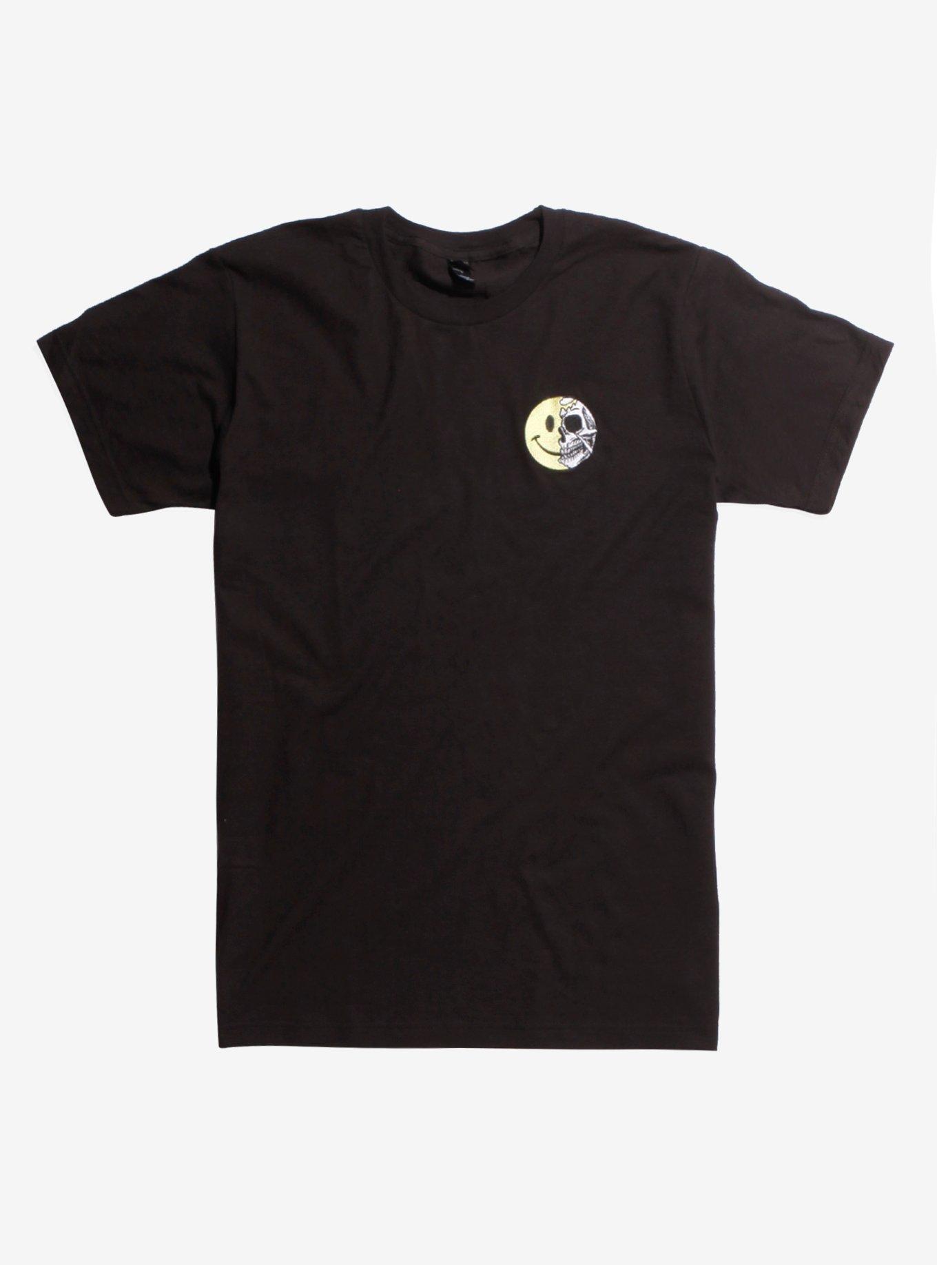 Smiley Skull Embroidered T-Shirt | Hot Topic