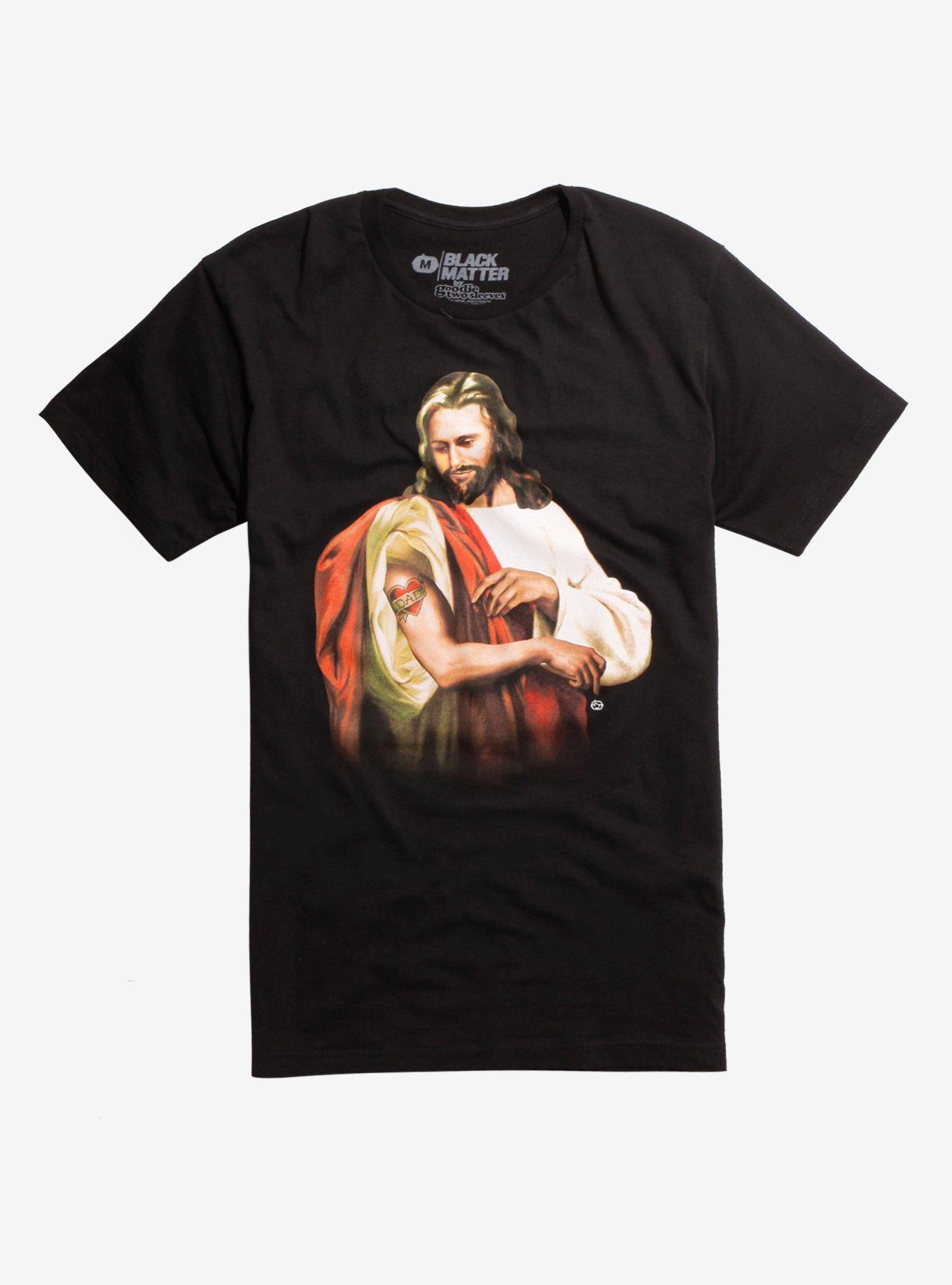 Jesus Dad Tattoo T-Shirt, BLACK, hi-res