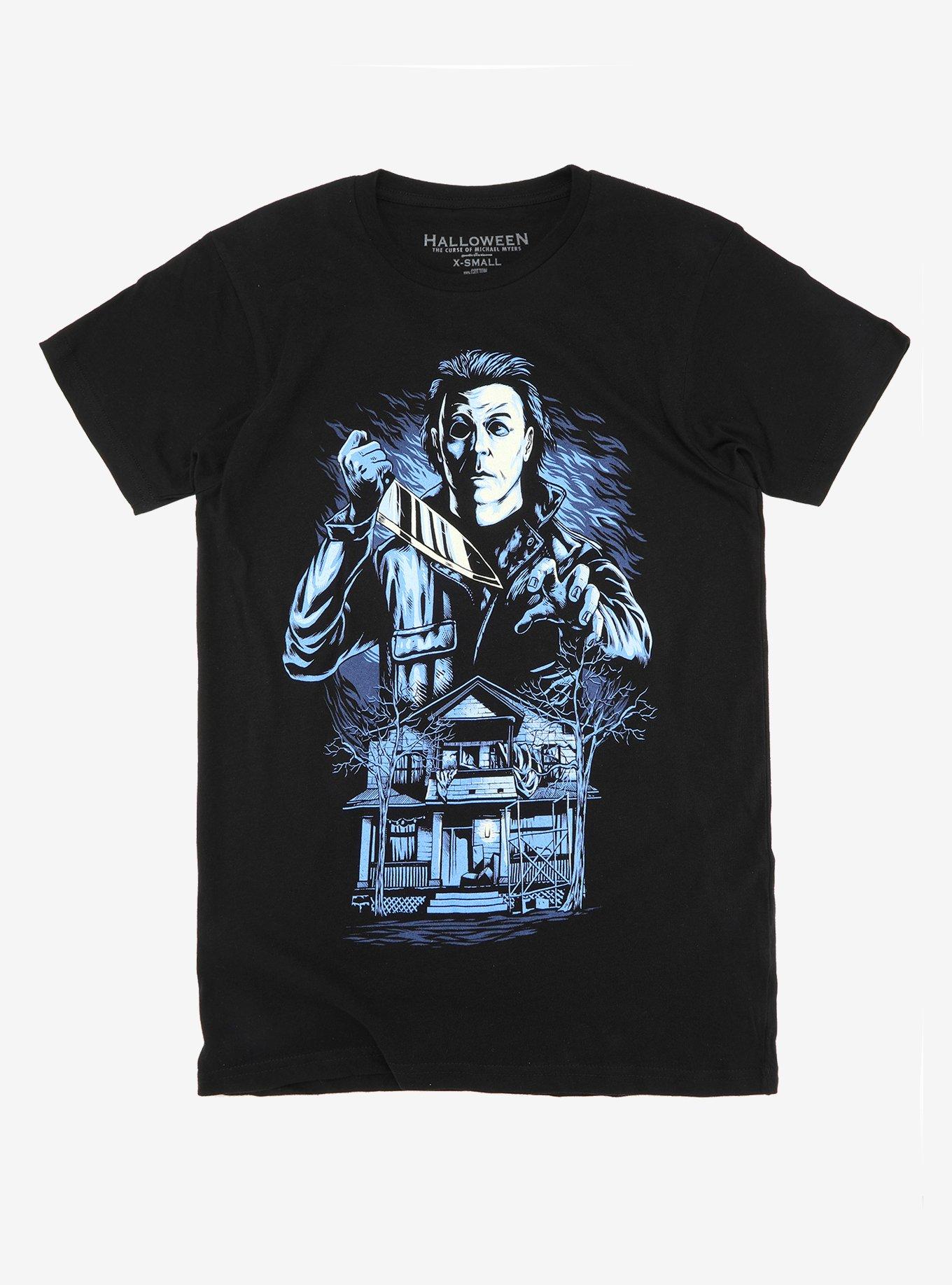 Halloween Michael Myers House T-Shirt, BLACK, hi-res