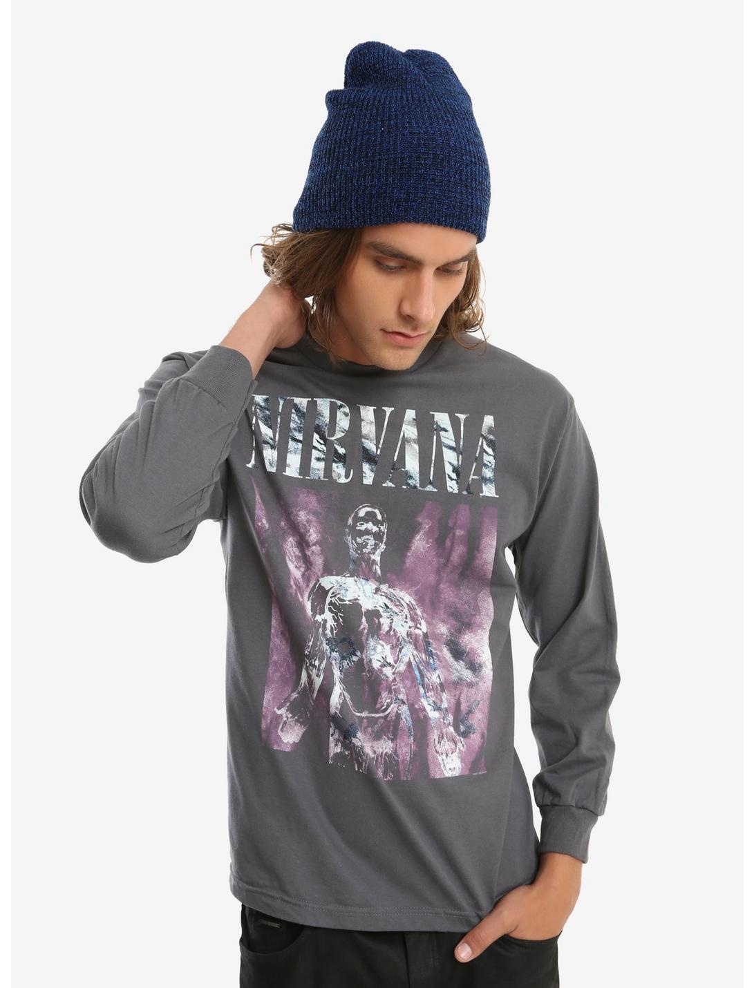 Nirvana Sliver Long-Sleeve T-Shirt, GREY, hi-res