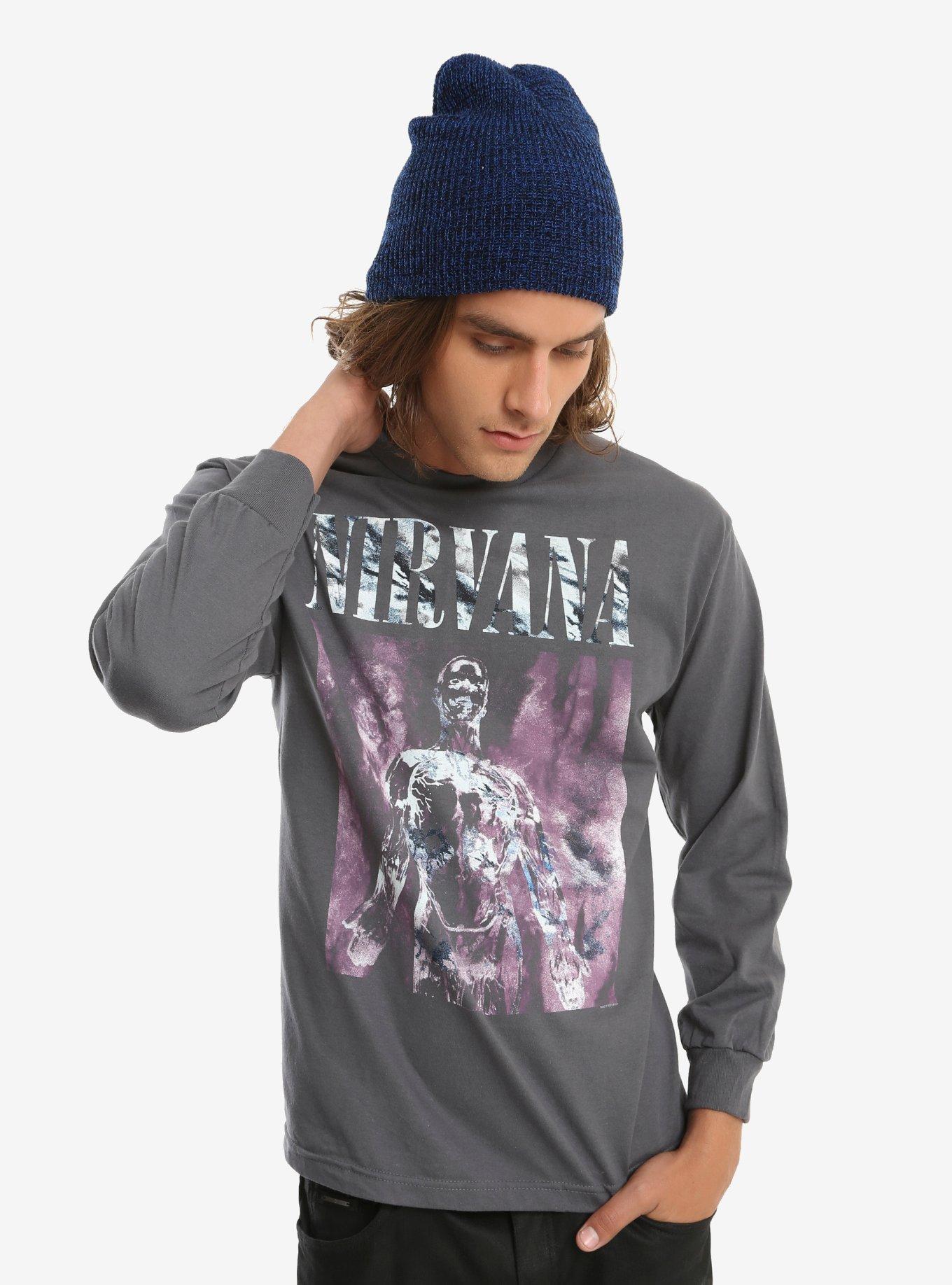 Nirvana Sliver Long-Sleeve T-Shirt, GREY, hi-res