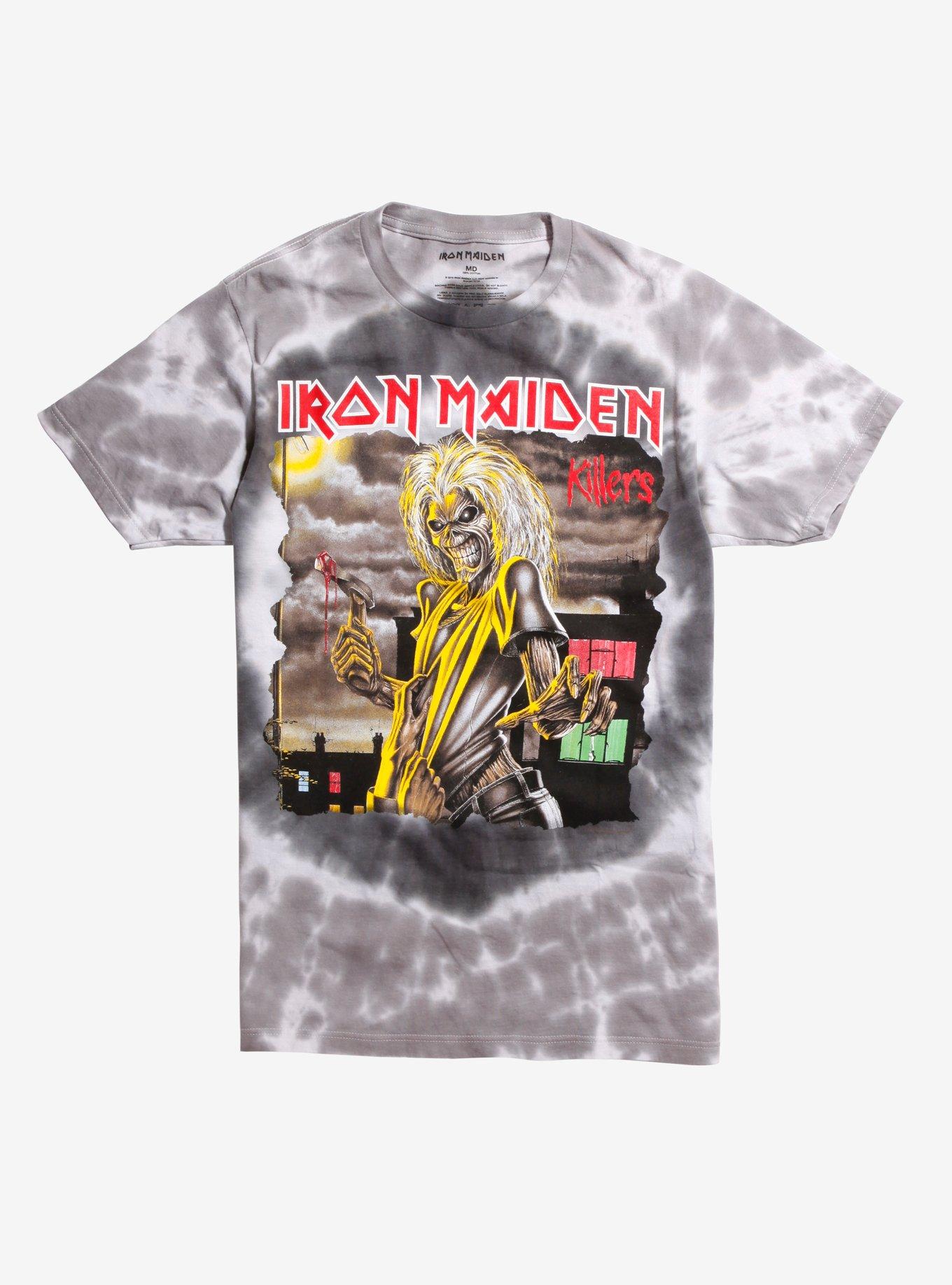 Iron Maiden Killers Tie Dye T-Shirt, GREY, hi-res