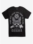 Thy Art Is Murder Bat Cross T-Shirt, BLACK, hi-res