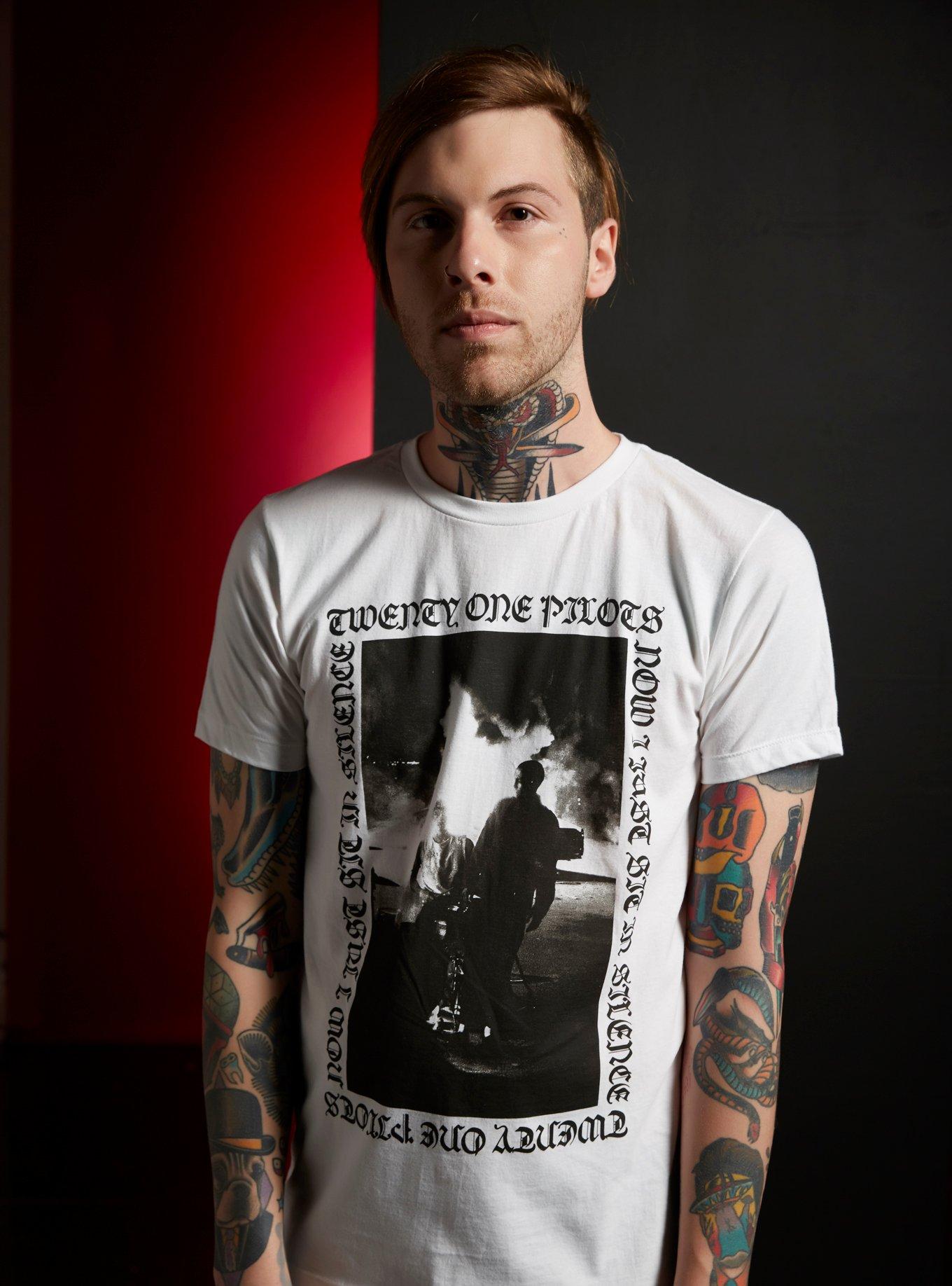 Twenty One Pilots Photo T-Shirt, WHITE, hi-res