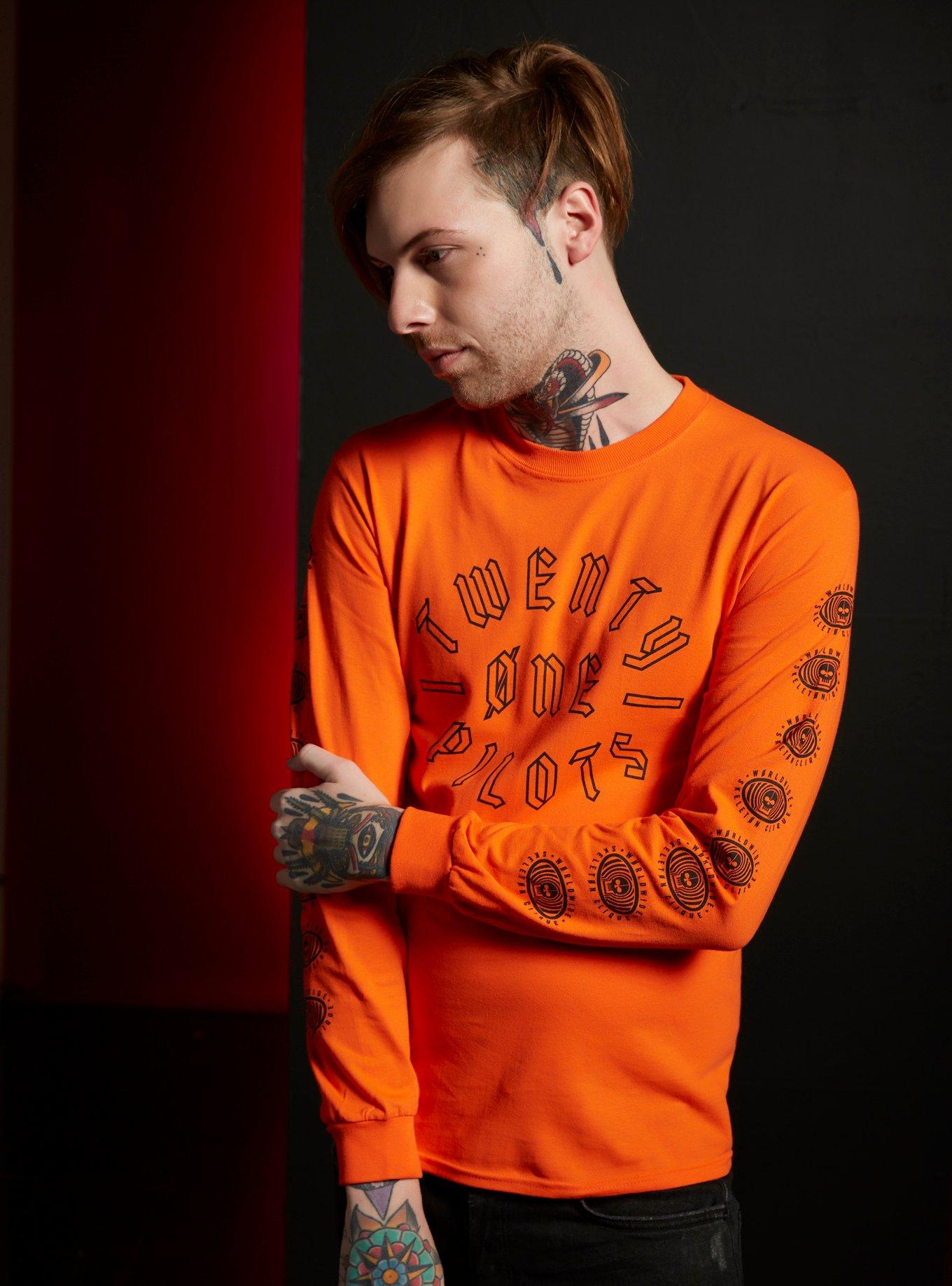 Twenty One Pilots Orange Logo Long-Sleeve T-Shirt, ORANGE, hi-res