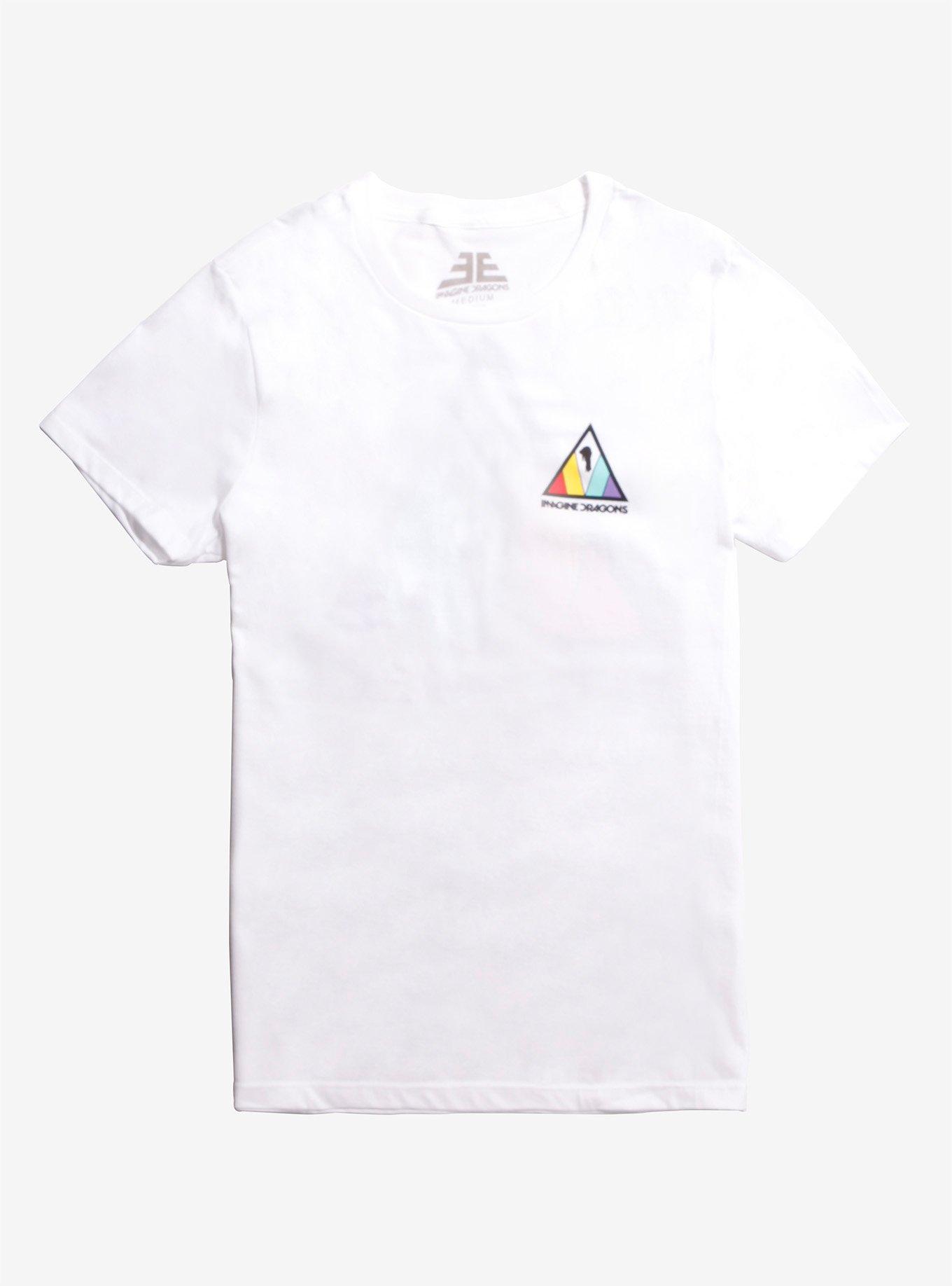 Imagine Dragons Triangle Logo T-Shirt, WHITE, hi-res