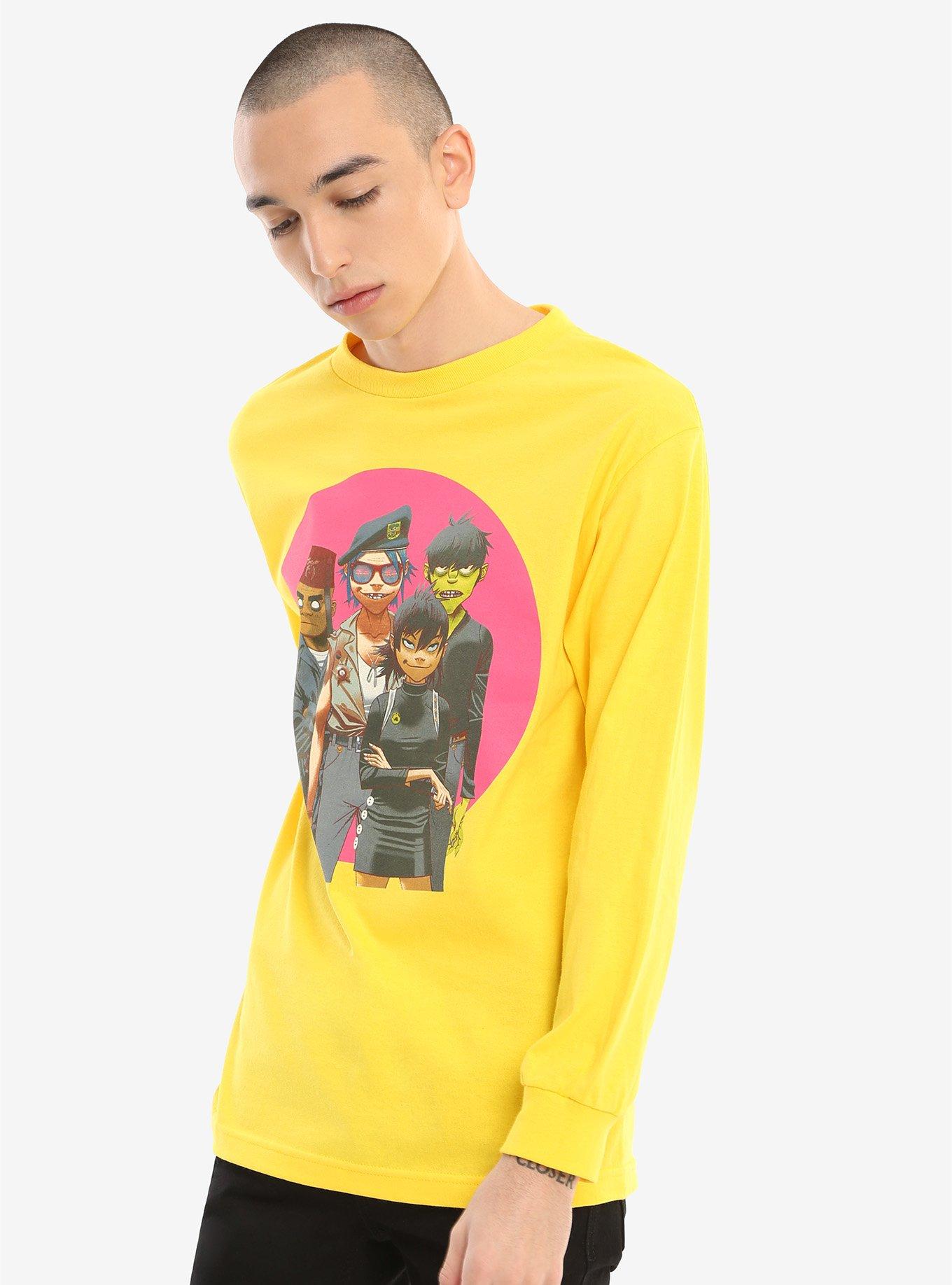 Gorillaz Group Yellow Long-Sleeve T-Shirt, GOLD, hi-res